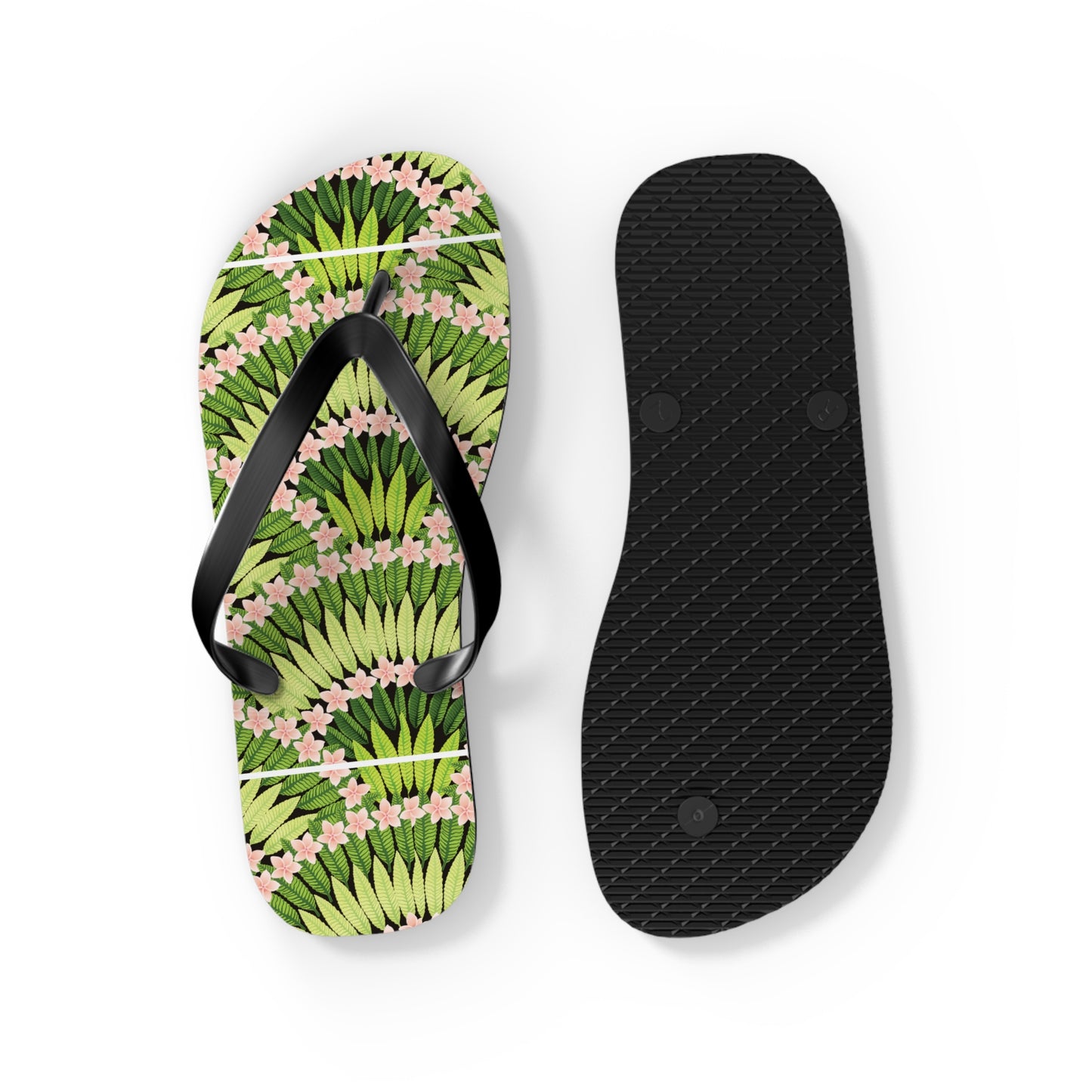 Flip Flops - Plumeria and Palms, Lime