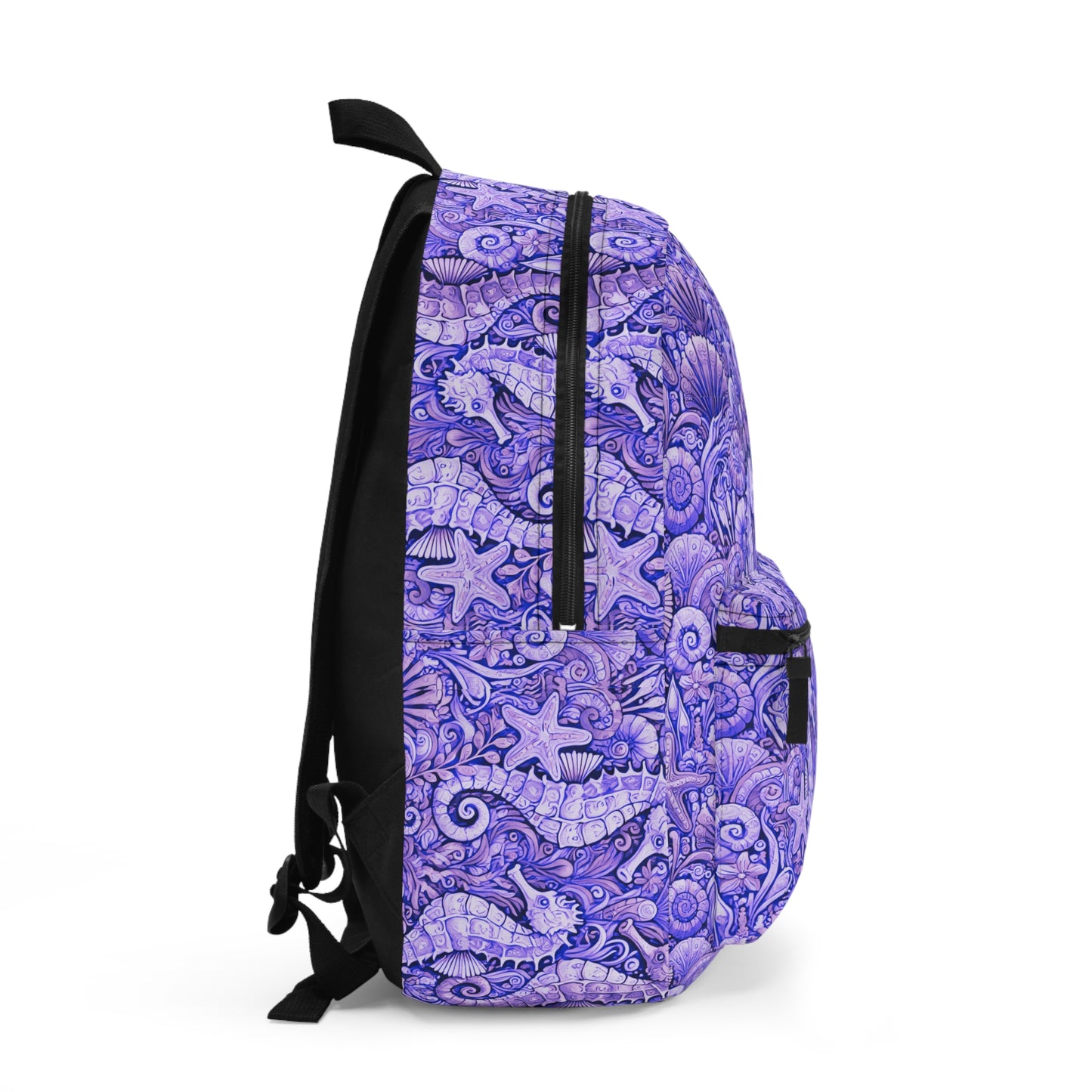 Tropical Backpack / Seahorses, Amethyst