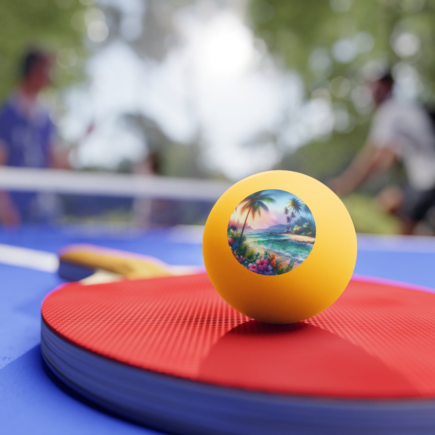 Tropical Paradise Ping Pong Balls - 6 Pack with Bay of Peace/Orange