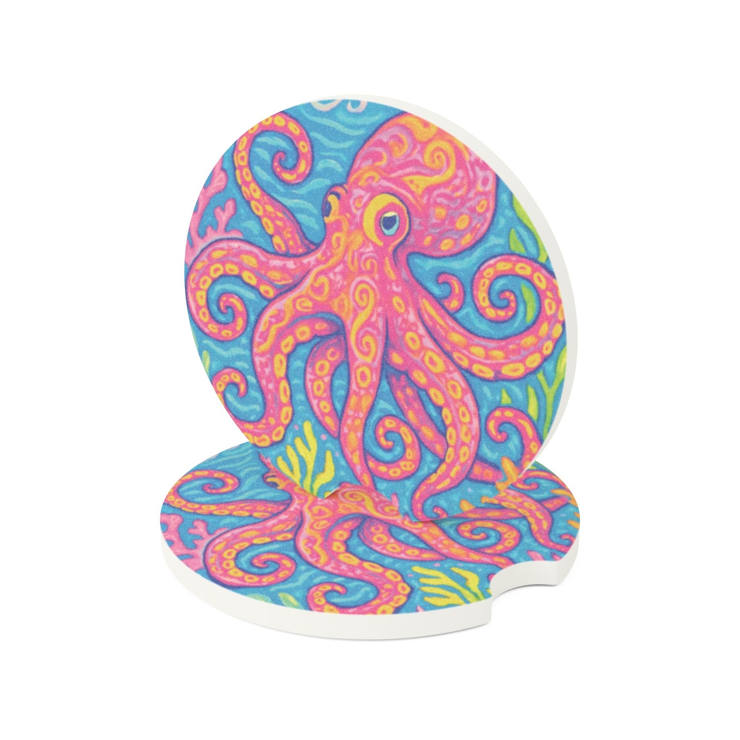 Soapstone Car Coaster - Kraken Joe