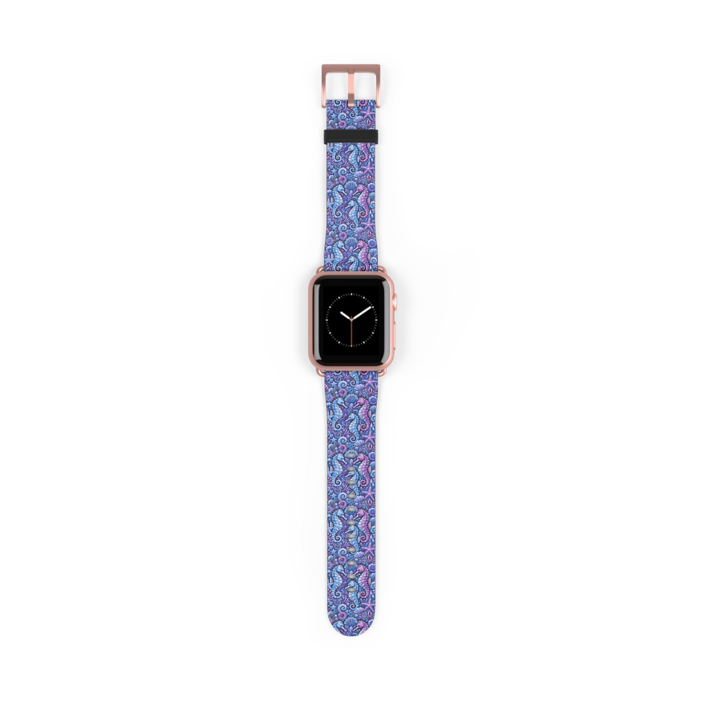 Apple Watch Band - Tropical Seahorse Trio, Blue