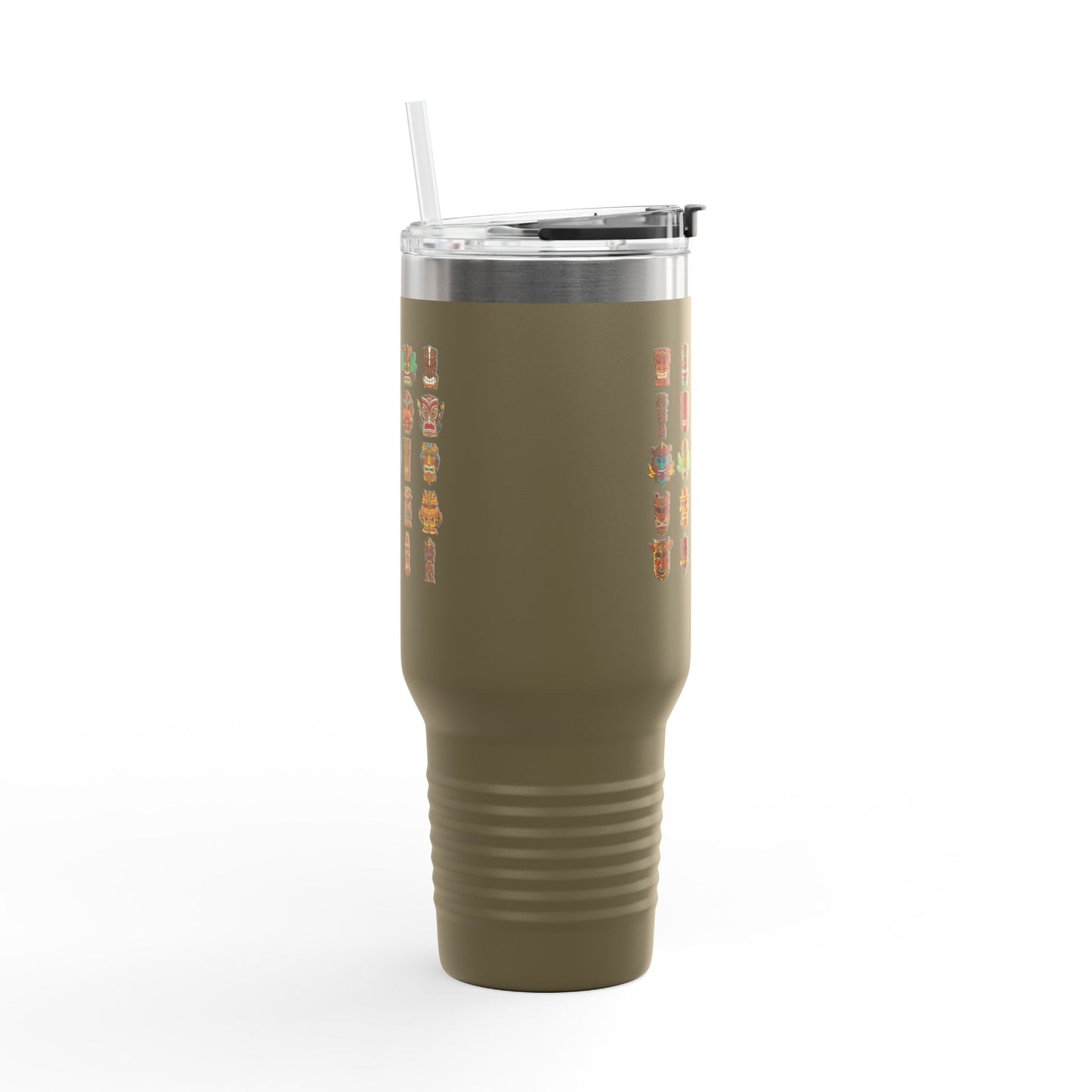 Insulated Travel Mug, 40oz / Tiny Tiki Dudes - Perfect for Outdoor Adventures