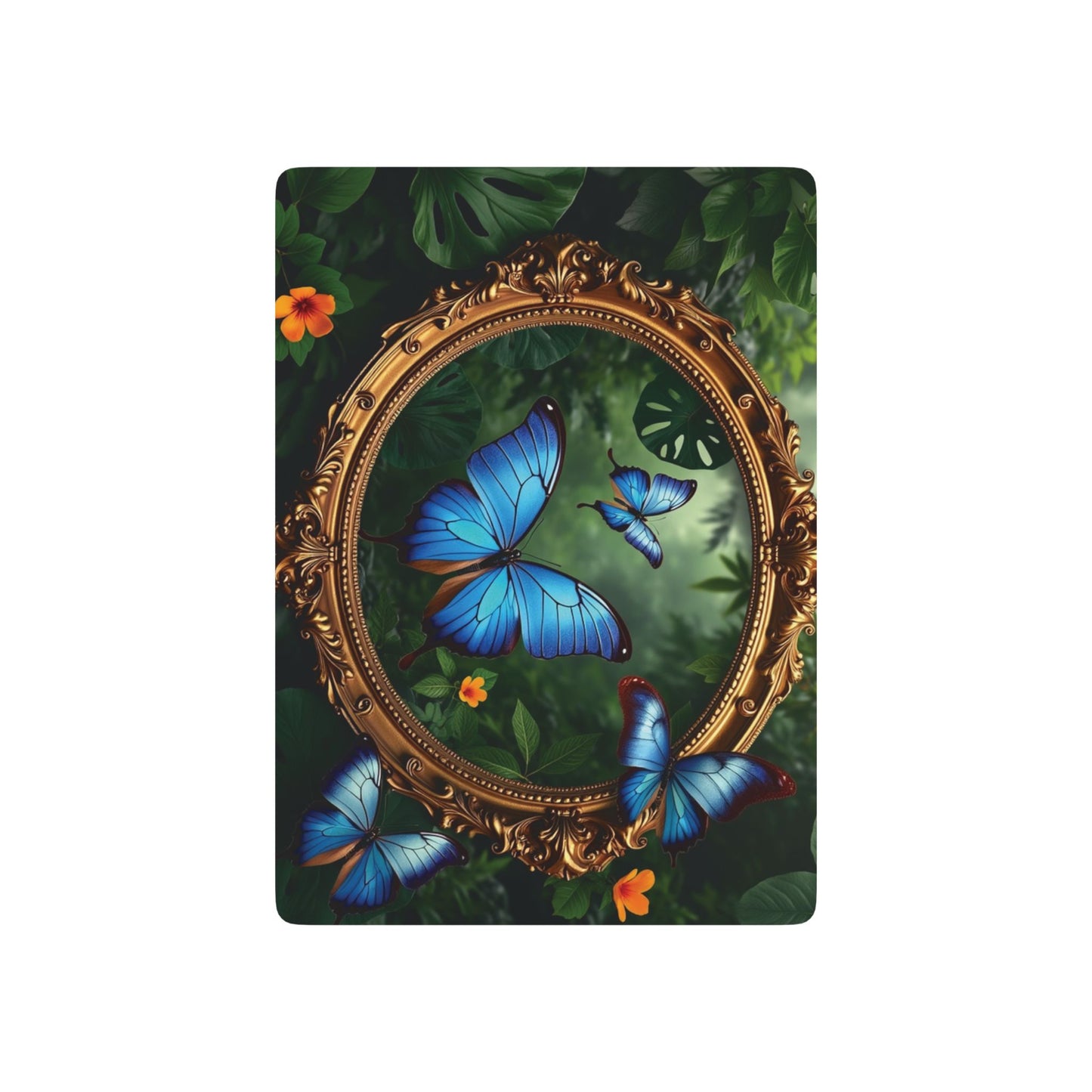 Poker Playing Cards - Framed Morpho Butterfly Dancers