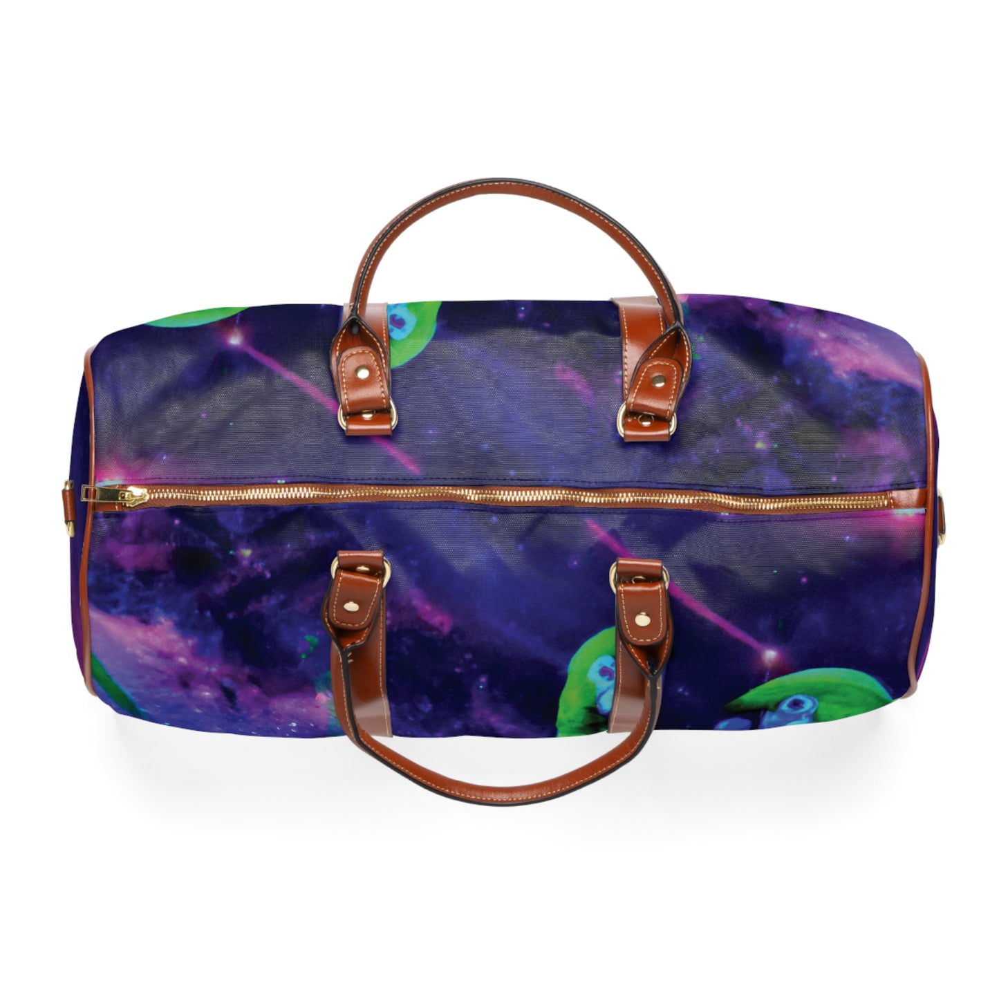 Tropical Waterproof Travel Bag - Perfect for Beach Getaways / Neon Parrots at Night