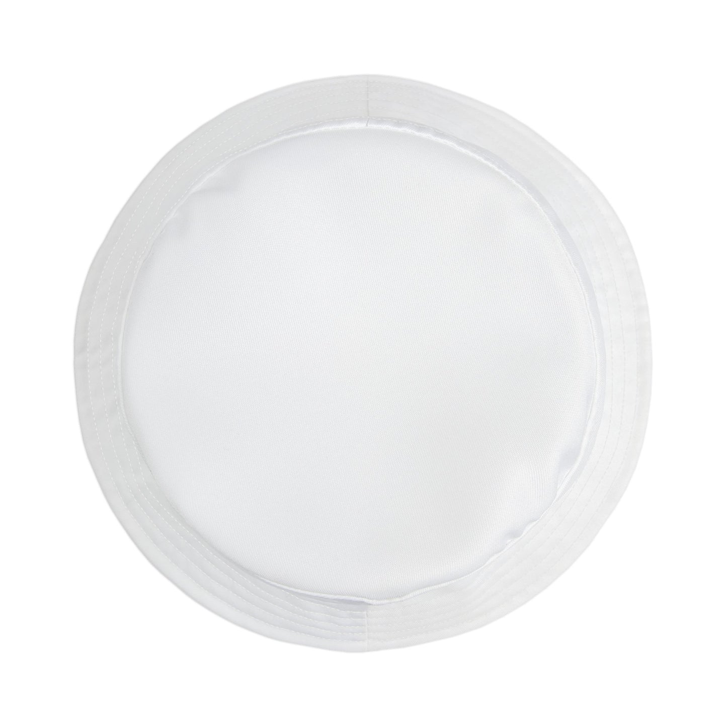 Tropical Polyester Bucket Hat, 2 Sizes - Young Palms/White