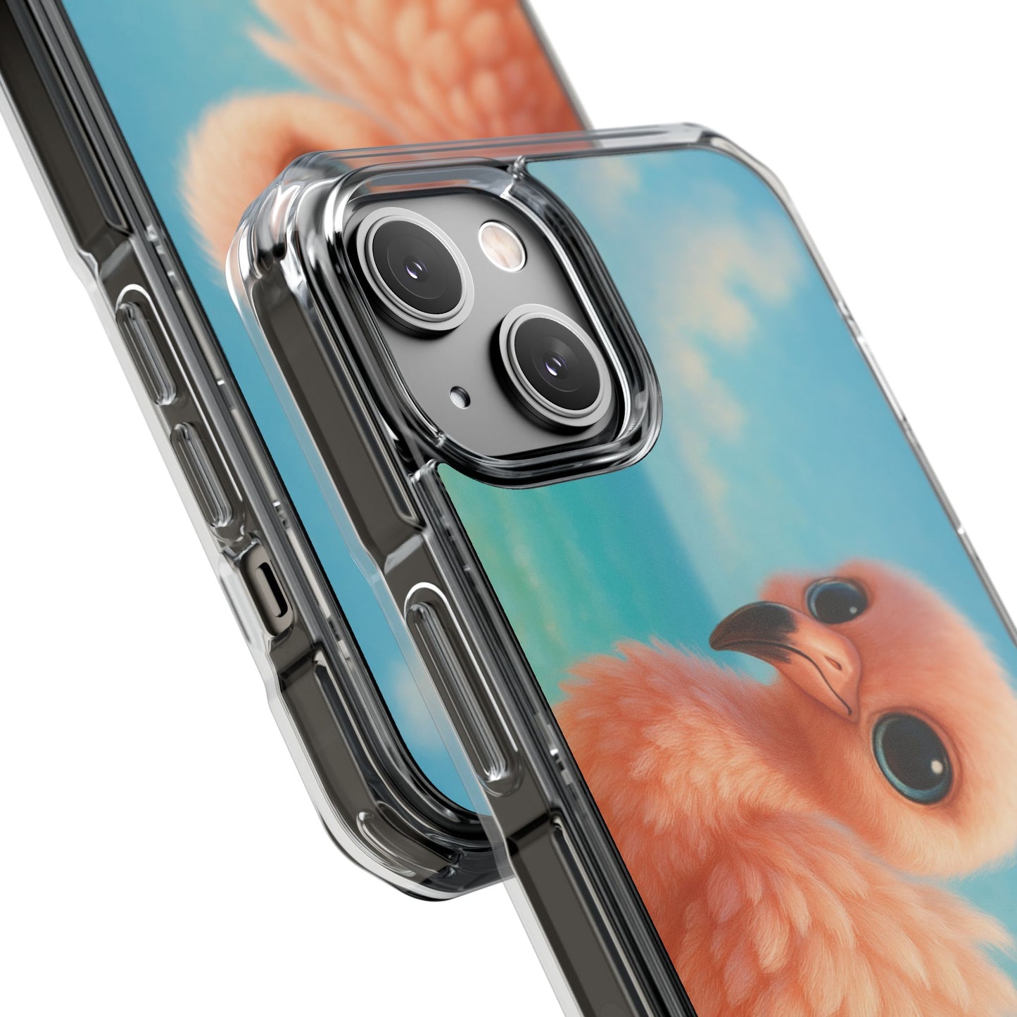 Baby Flamingo Magnetic Clear Phone Case, Many Models