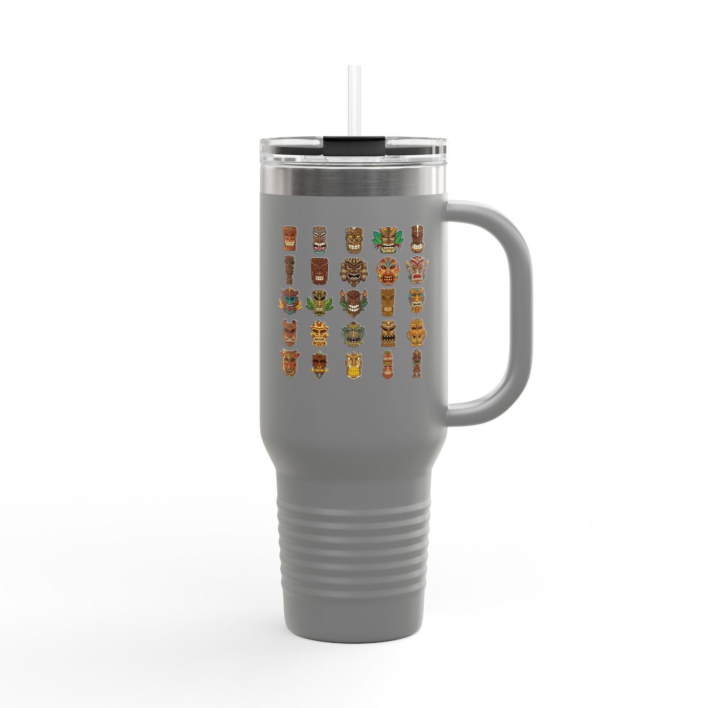Insulated Travel Mug, 40oz / Tiny Tiki Dudes - Perfect for Outdoor Adventures