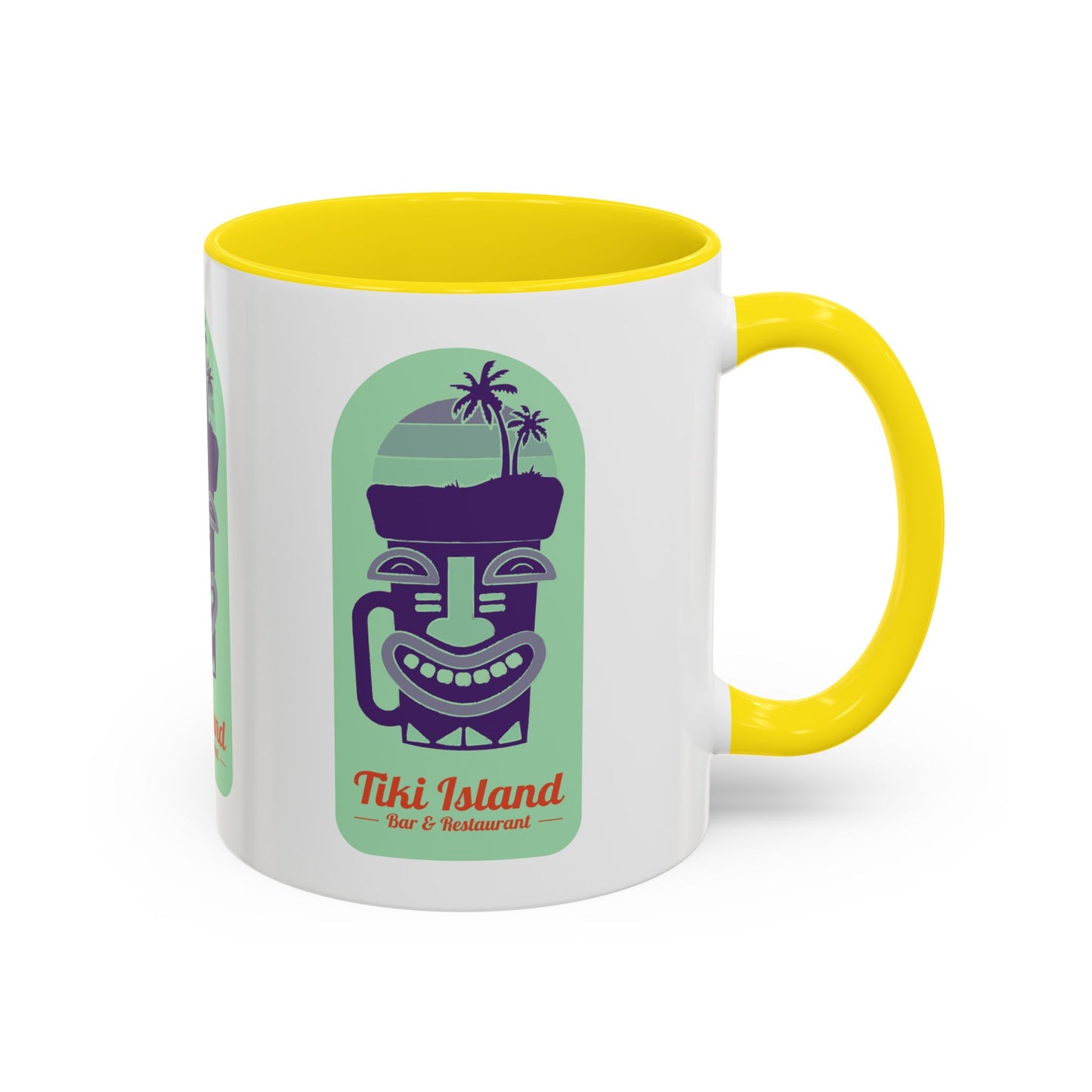 Tiki Island Accent Coffee Mug - Fun Tropical Drinkware for Beach Vibes, green