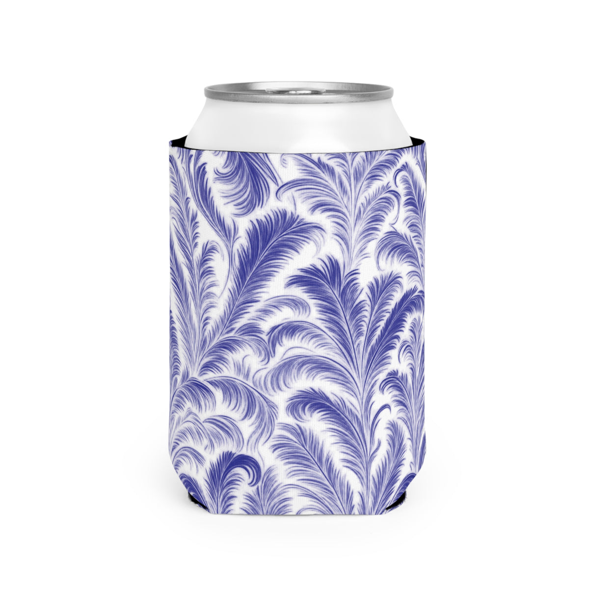 Rocco Purples/White Can Cooler Sleeve - Perfect for Outdoor Picnics