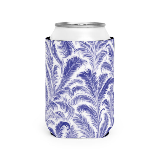 Rocco Purples/White Can Cooler Sleeve - Perfect for Outdoor Picnics