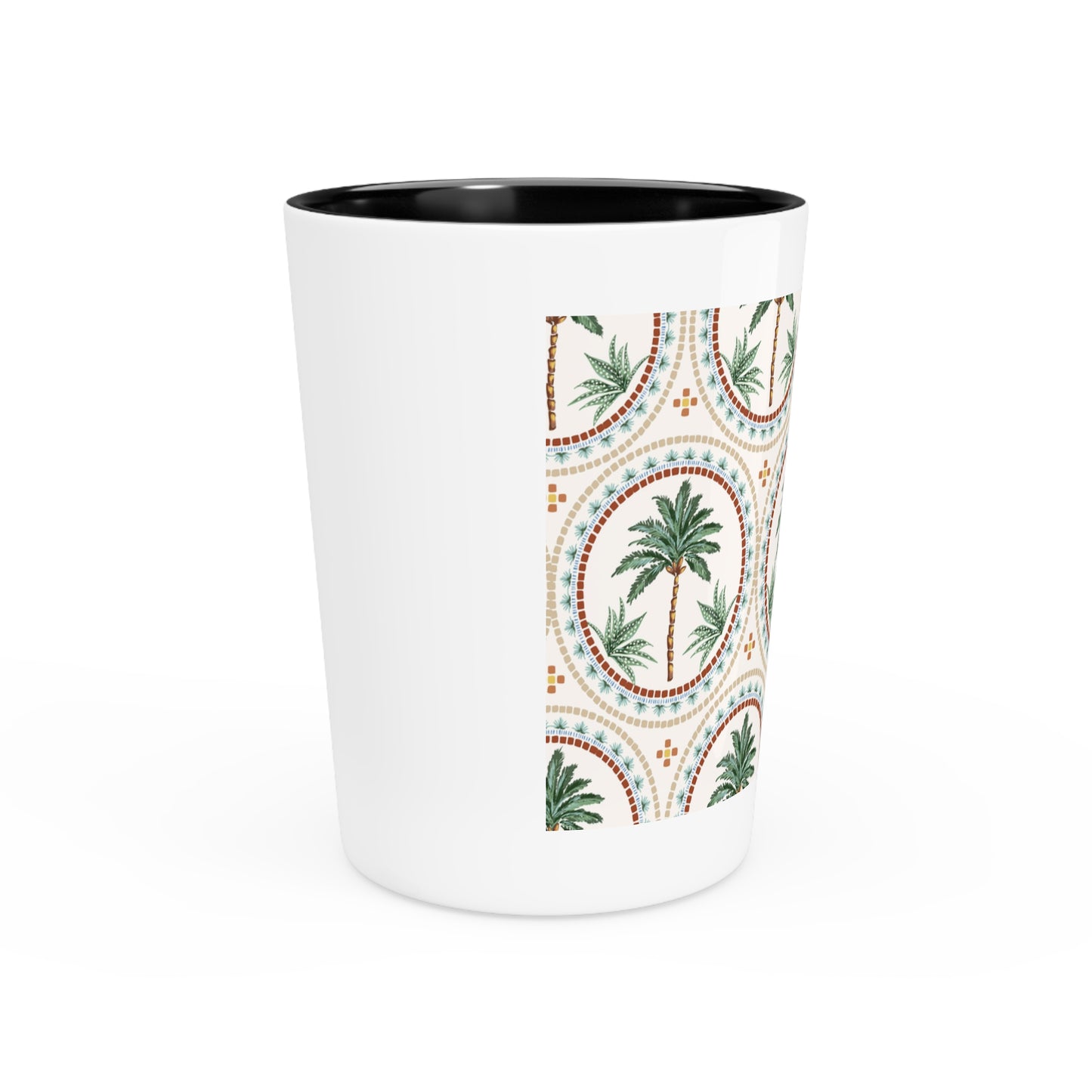 Ceramic Shot Glass - Mosaic Palm Tree