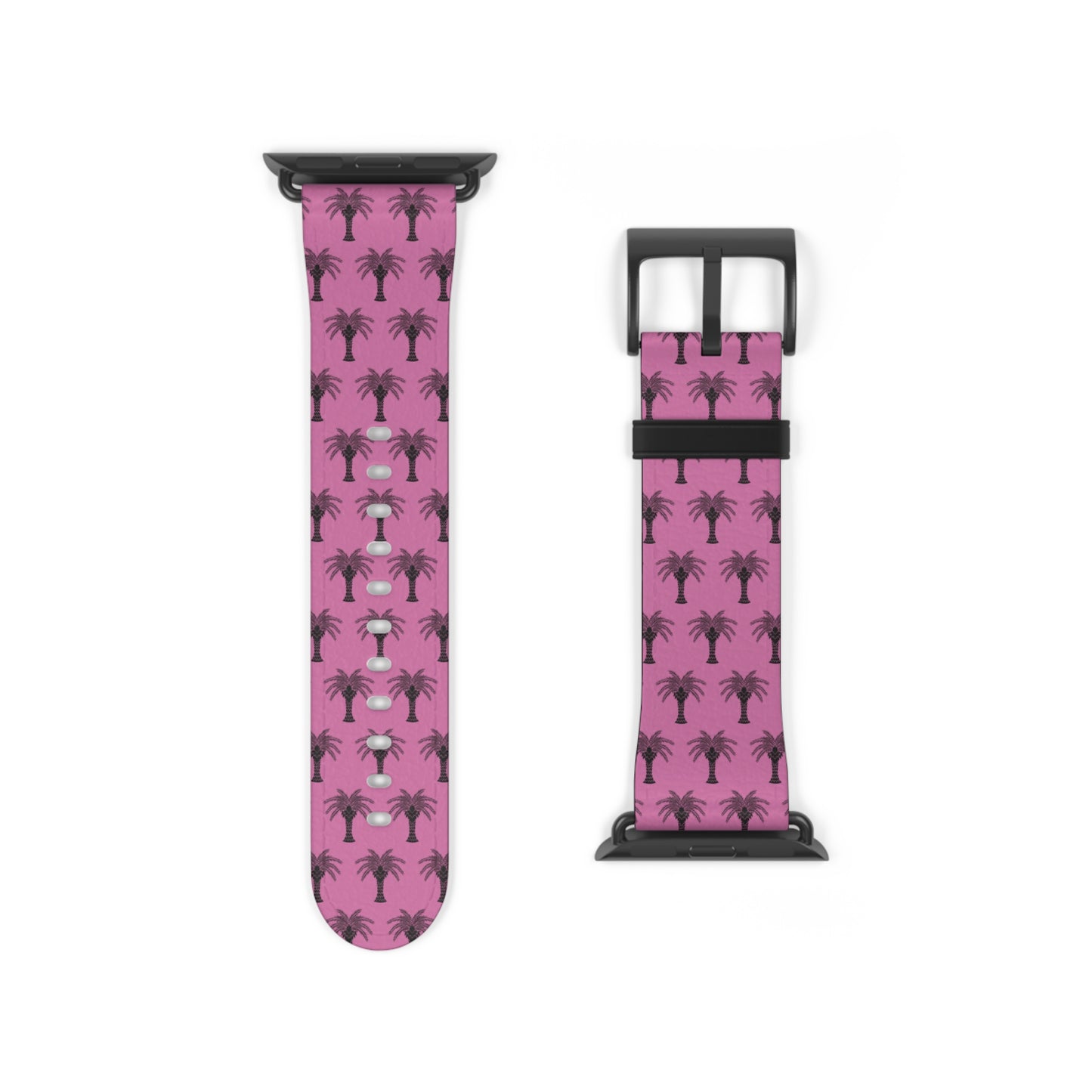 Watch Band - Art Deco Palm, Repeat Light Pink