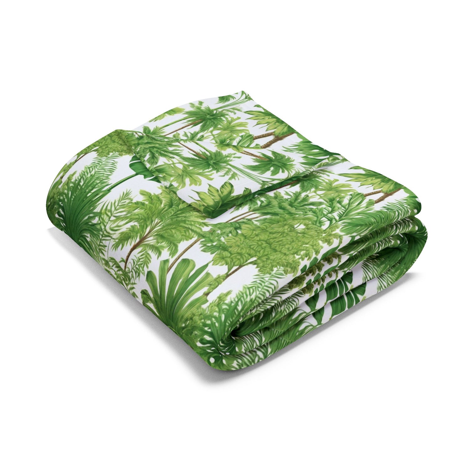 Fantasy Green Palms in Paradise Fleece Blanket - Colorful Tropical Design