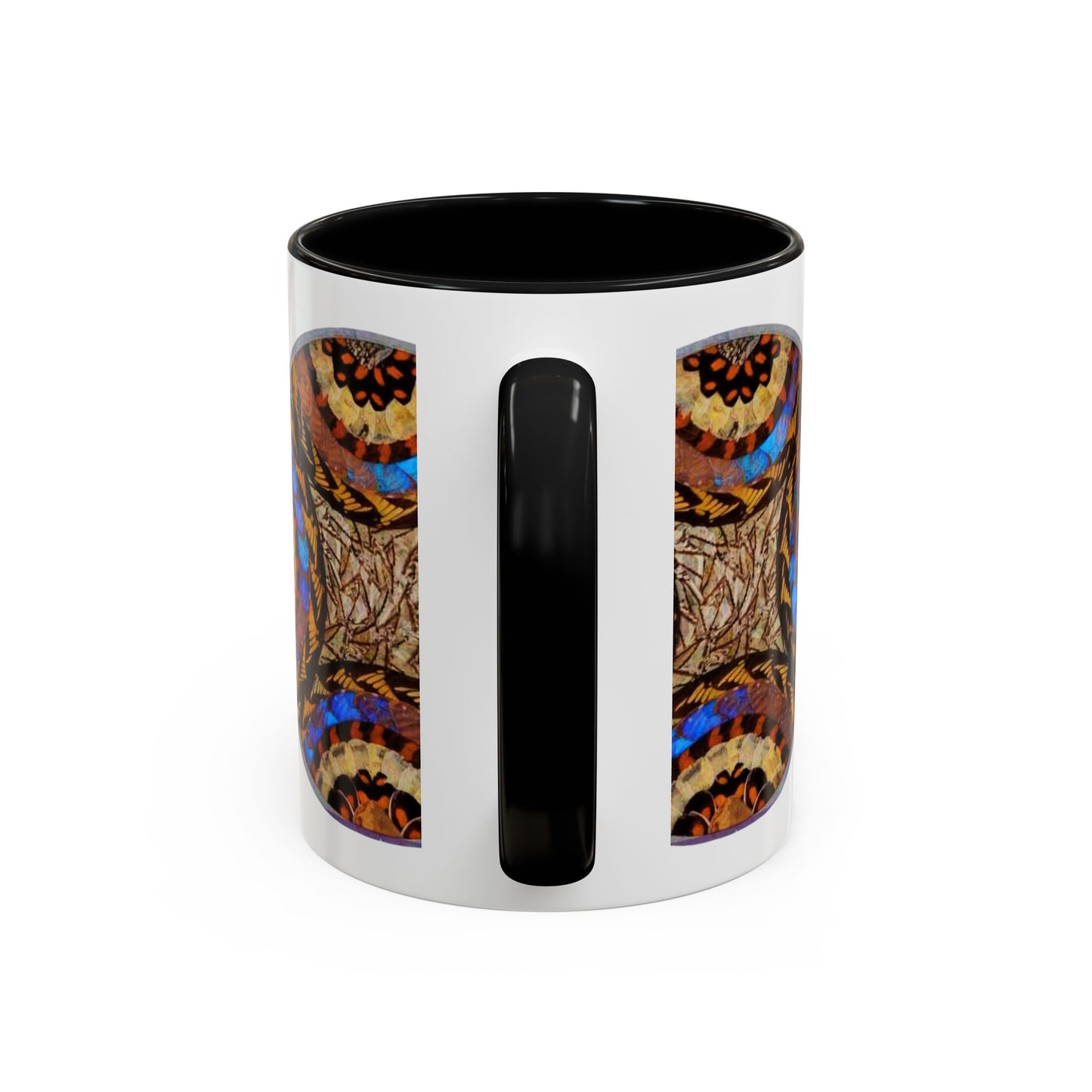 Accent Coffee Mug (11, 15oz), 8 Colors - Real Butterfly Wings Plate #3