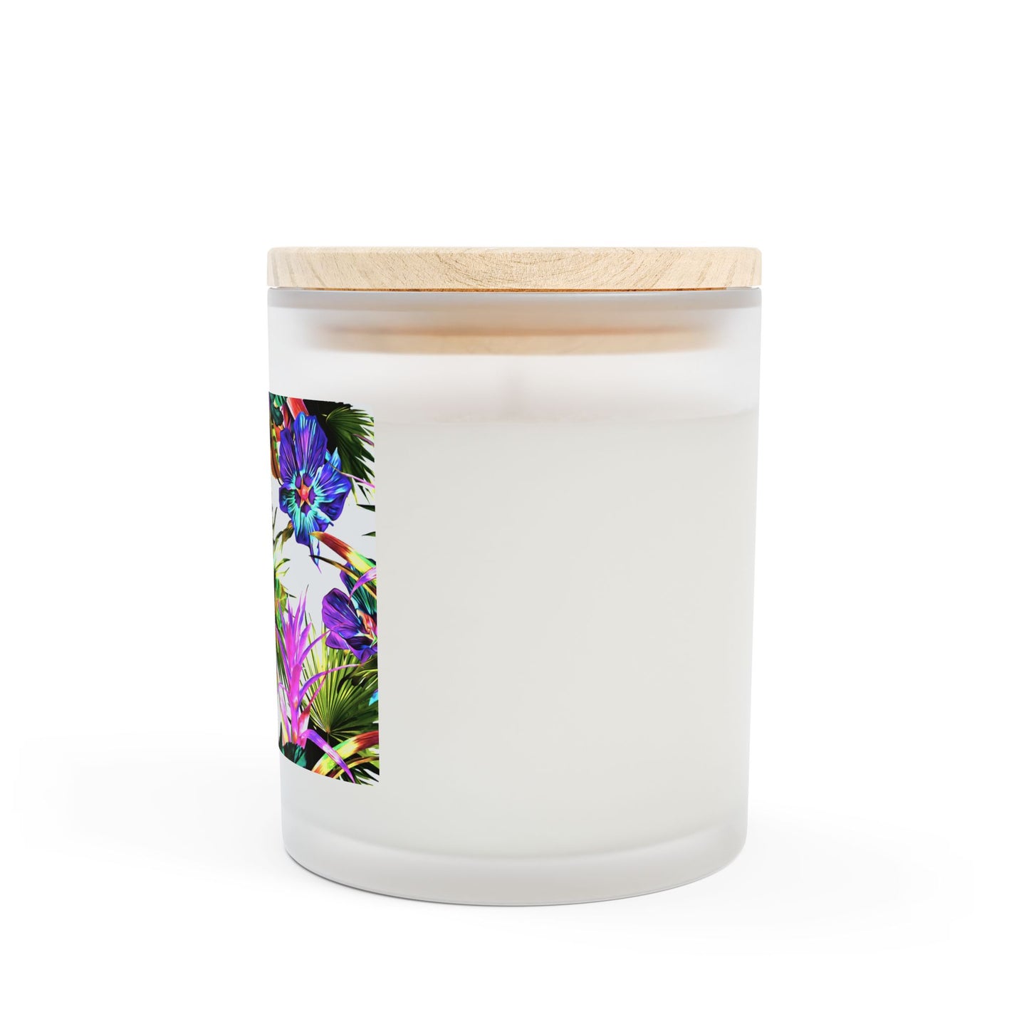 Frosted Glass Candle, 11oz, Plant Palooza, white