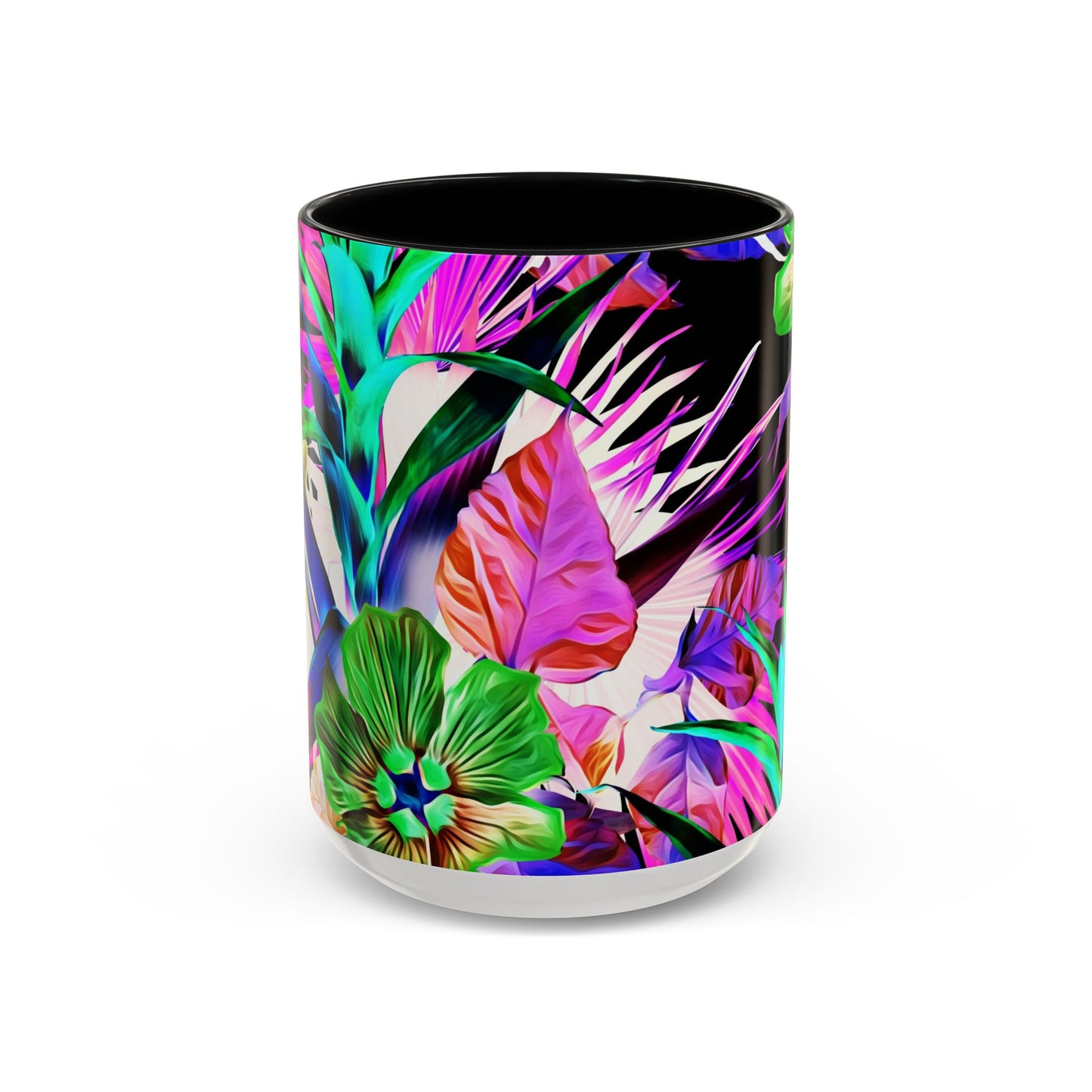 Accent Coffee Mug (11, 15oz), Plant Palooza, black / Various Colors