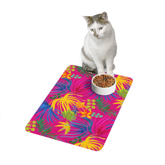 Pet Food Mat (12x18) - Exotic Flora