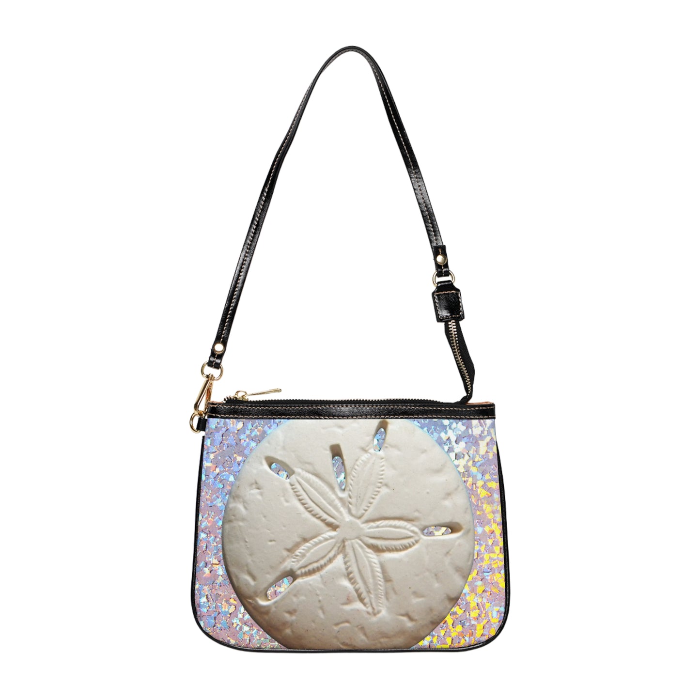 Tropical Beach Small Shoulder Bag | Stylish Crossbody Purse / Disco Sand Dollar