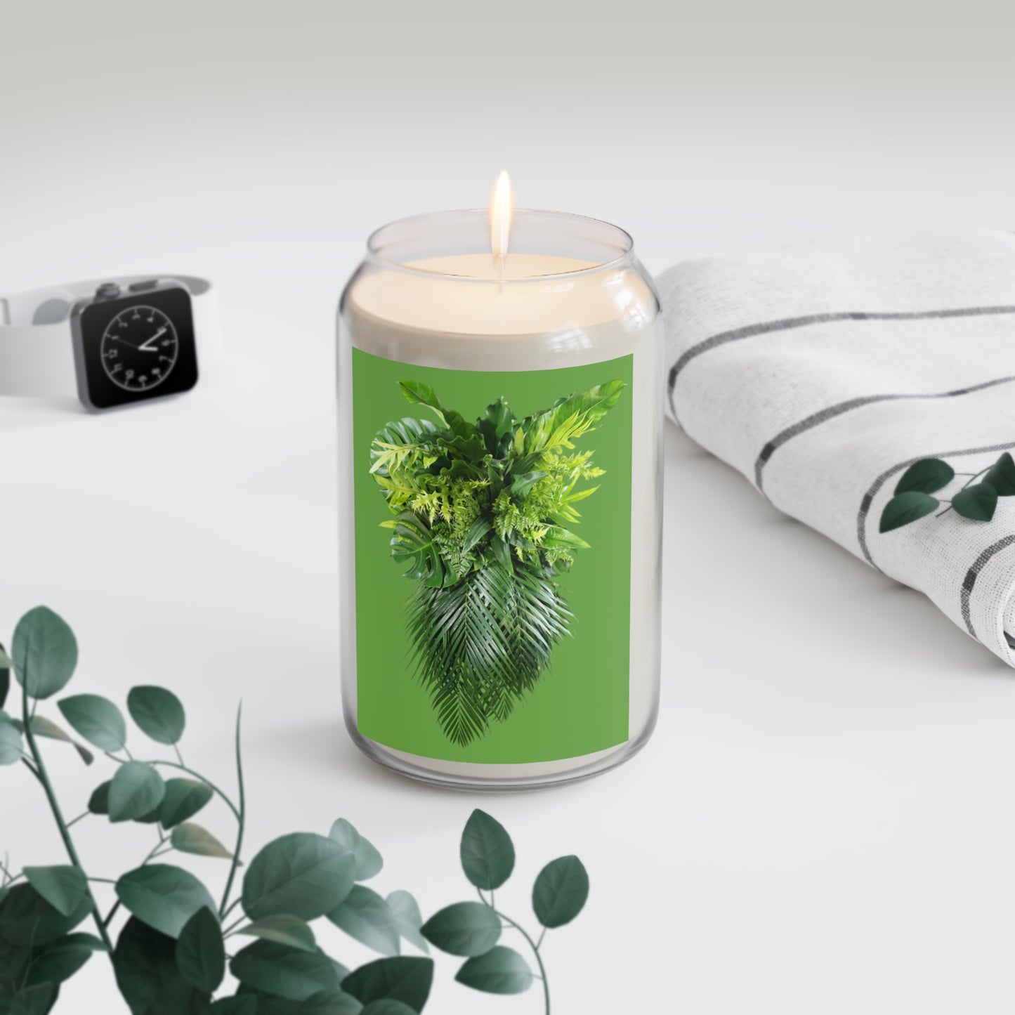 Scented Candle, 13.75oz - Palm Frond Cascade, green