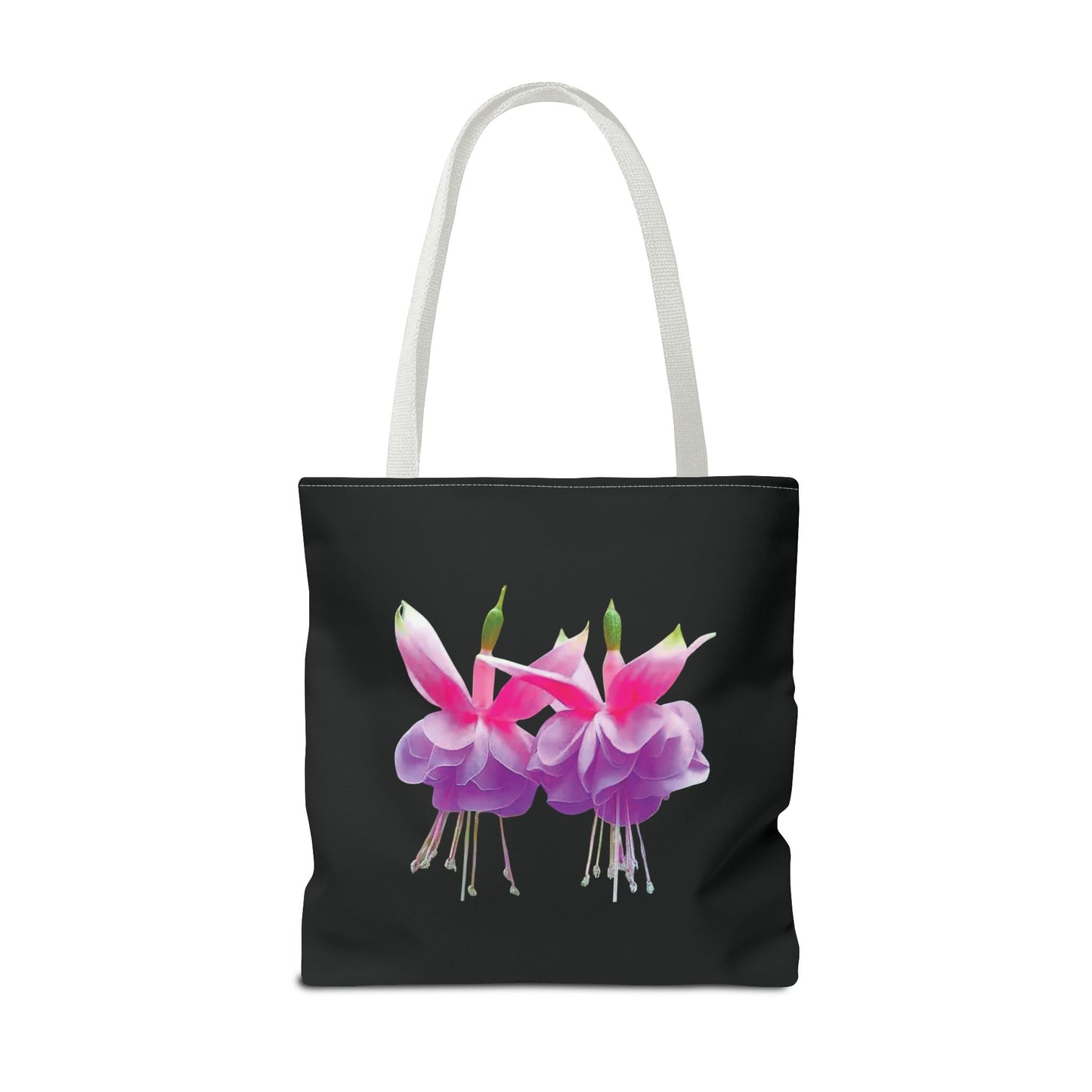 Tropical Real Two Fuchsias/Black Tote Bag - 3 Sizes