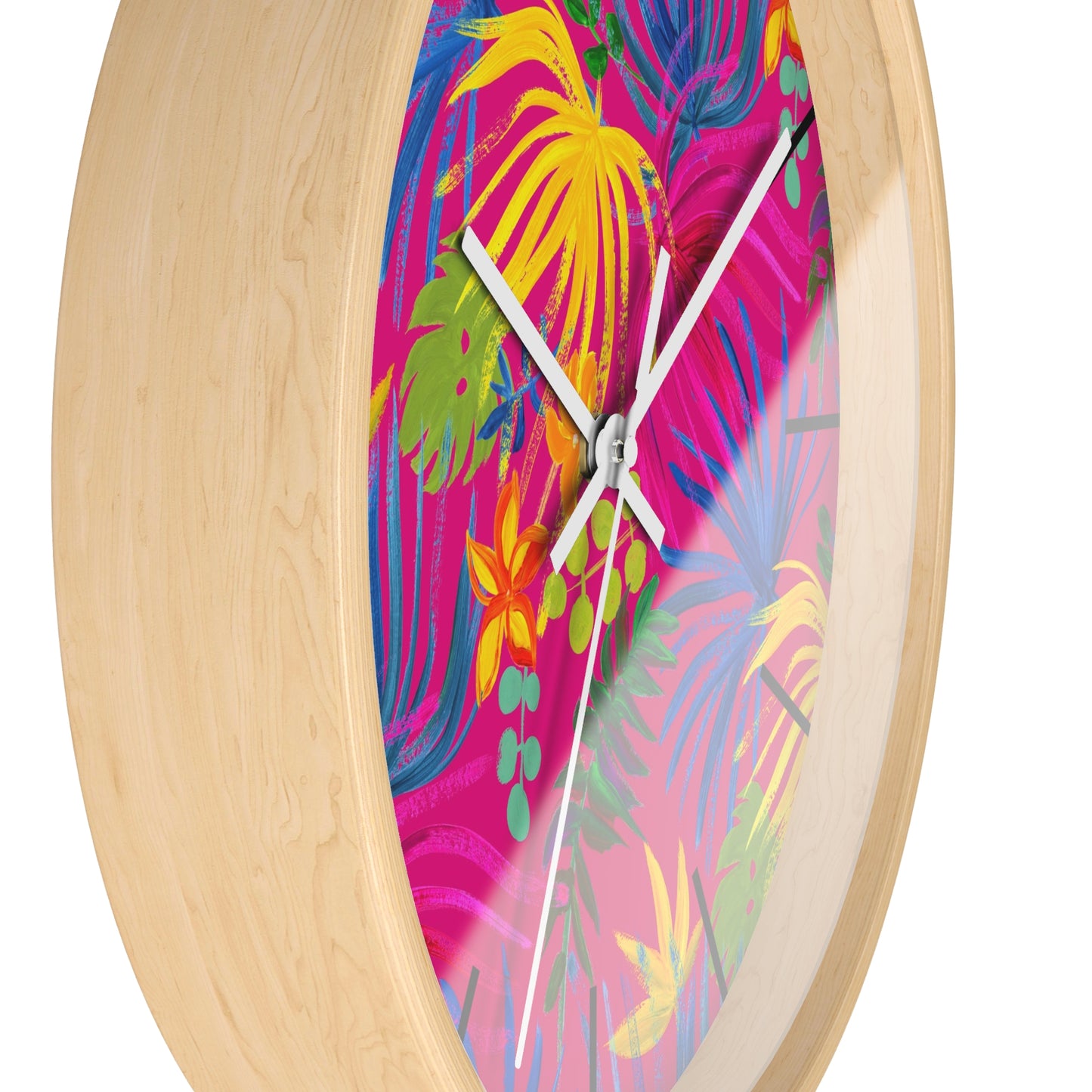 Exotic Flora Wall Clock - Perfect for Tropical Lifestyle Lovers