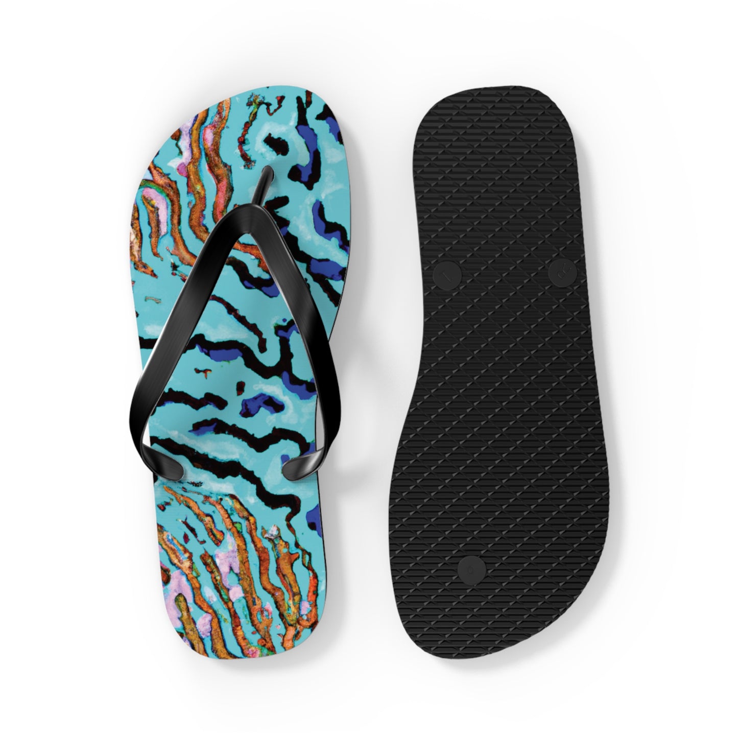 Flip Flops - Wild Coral Reef, Turquoise