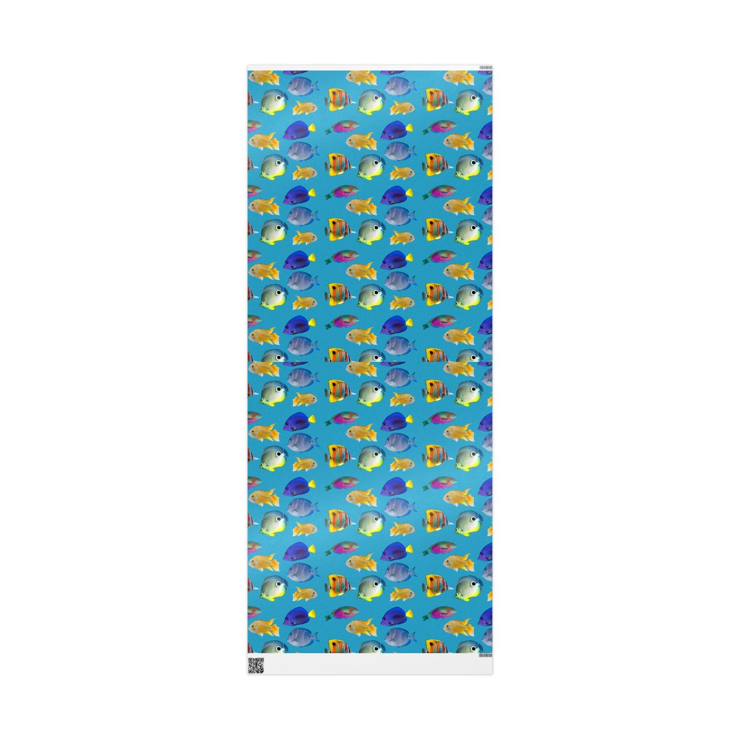Wrapping Paper - Tropical Gift Wrap for All Occasions, 3 Sizes/2 Finishes / School of Fish, Turquoise