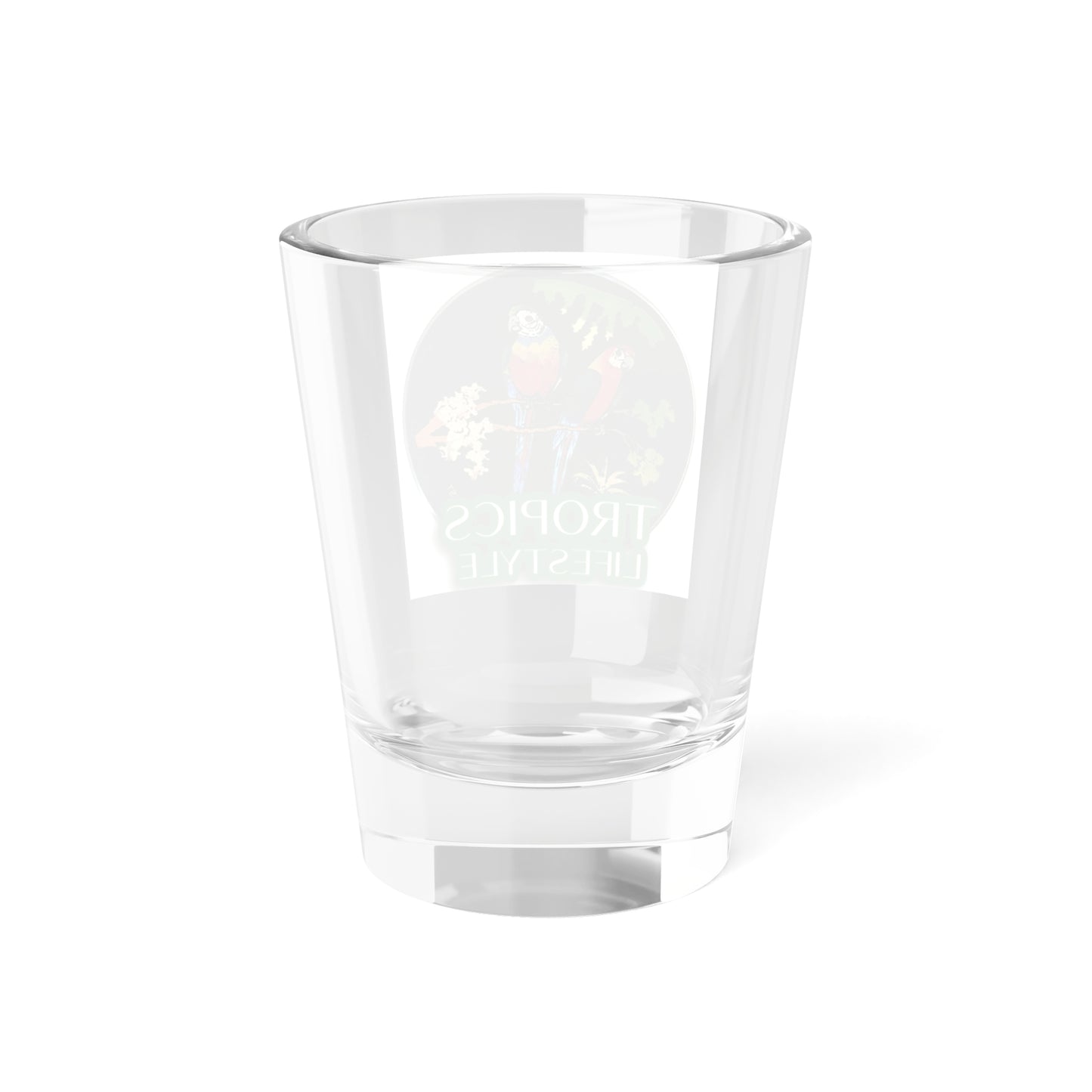 Clear Shot Glass, 1.5oz - Two Brazilian Parrots