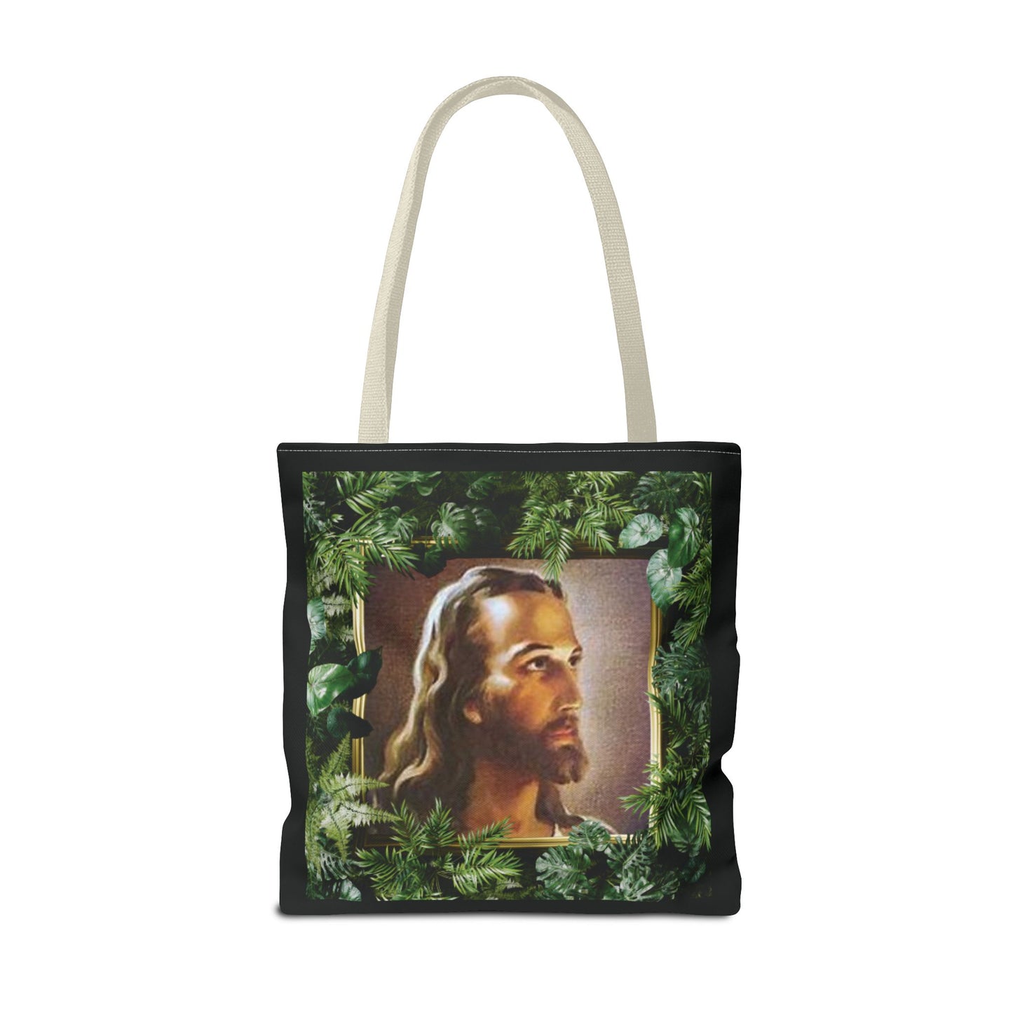 Religious Head of Christ Tropical Tote Bag - 3 Sizes