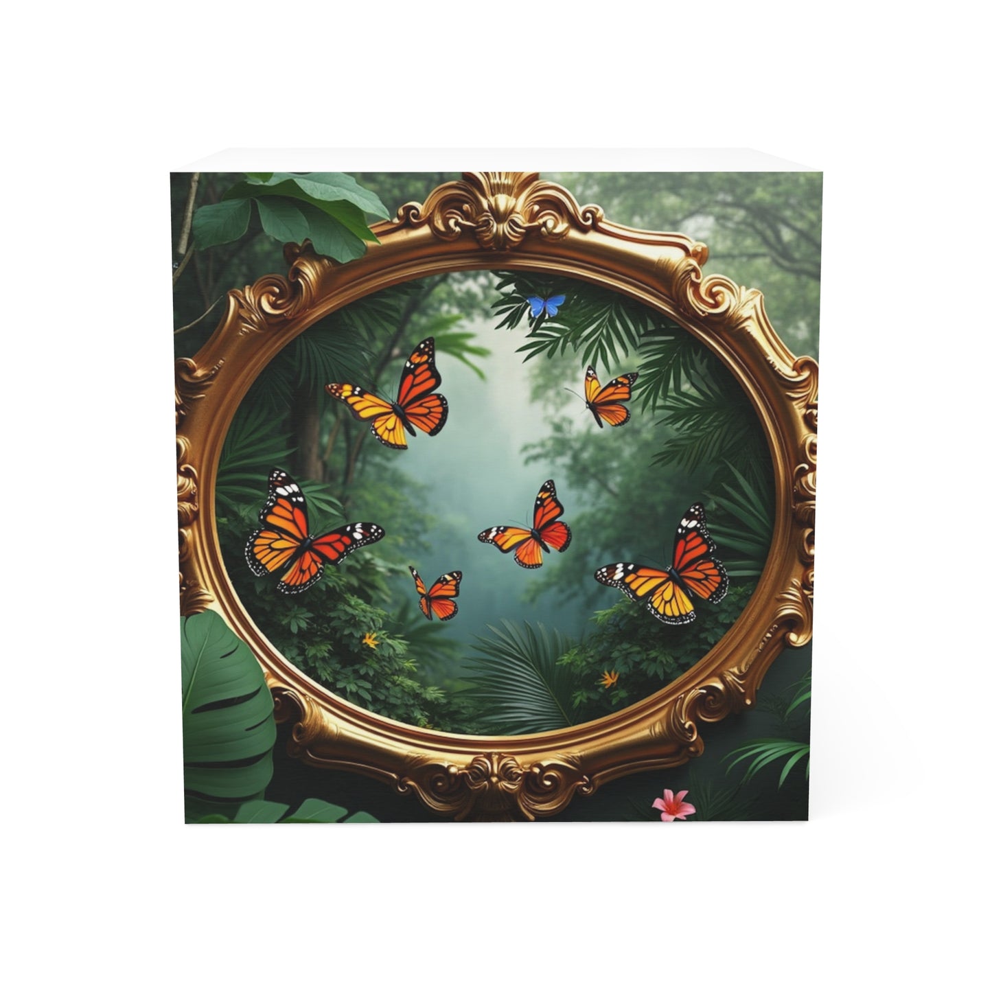 Note Cube - Framed Monarch Gathering