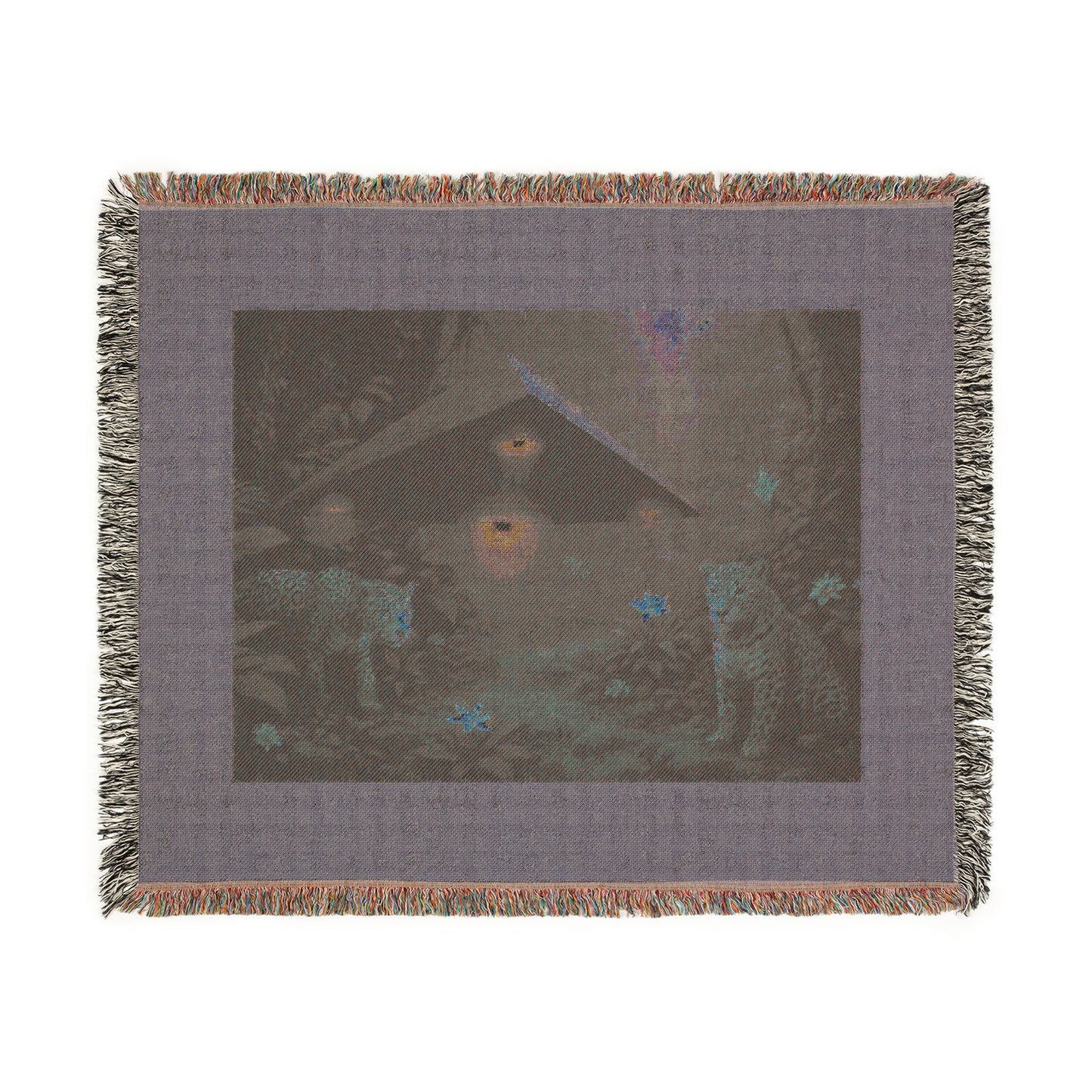 Woven Blanket, 3 Sizes - Tropical Home Decor / UFO and Jaguars