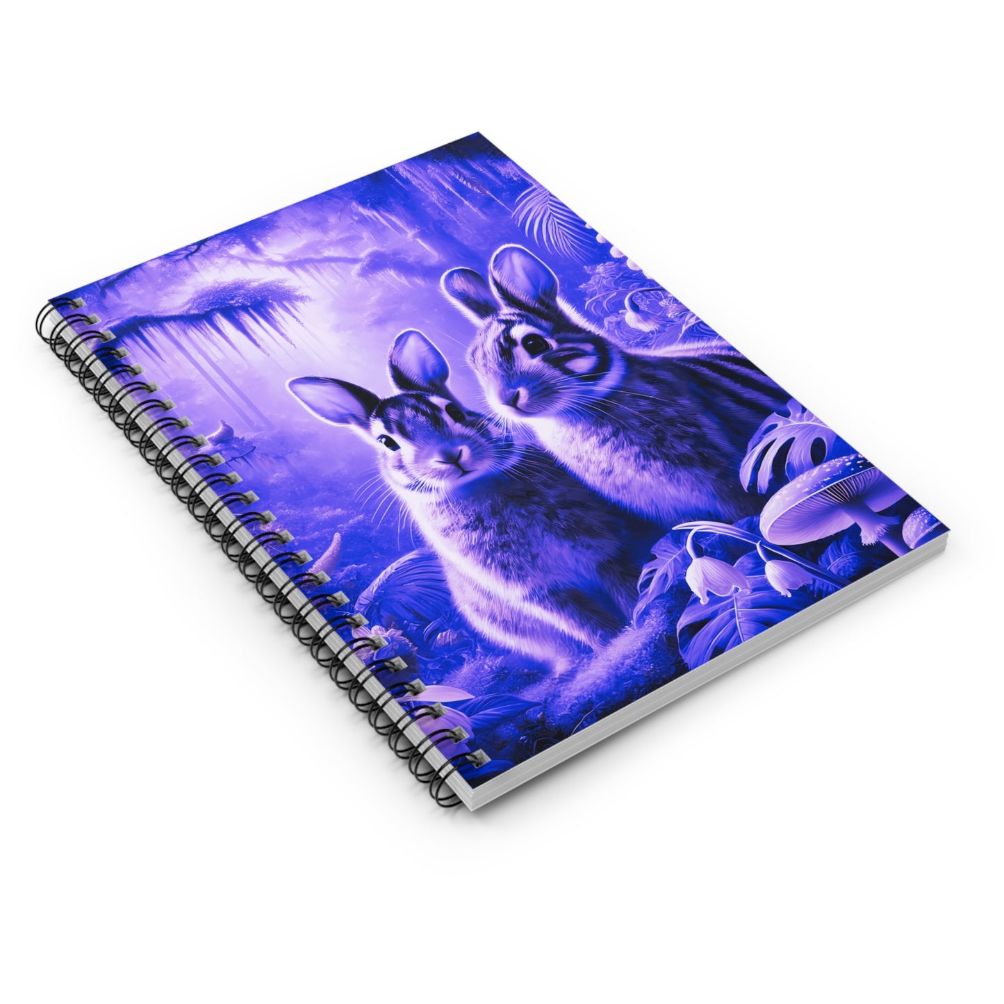 Spiral Notebook - Tropical Sumatran Rabbits/Amethyst