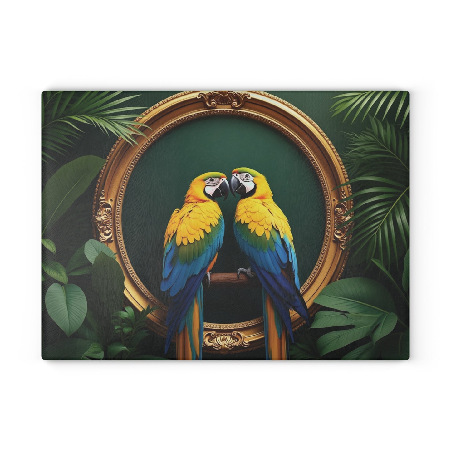 Glass Cutting Board, 2 sizes - Framed Pet Macaws