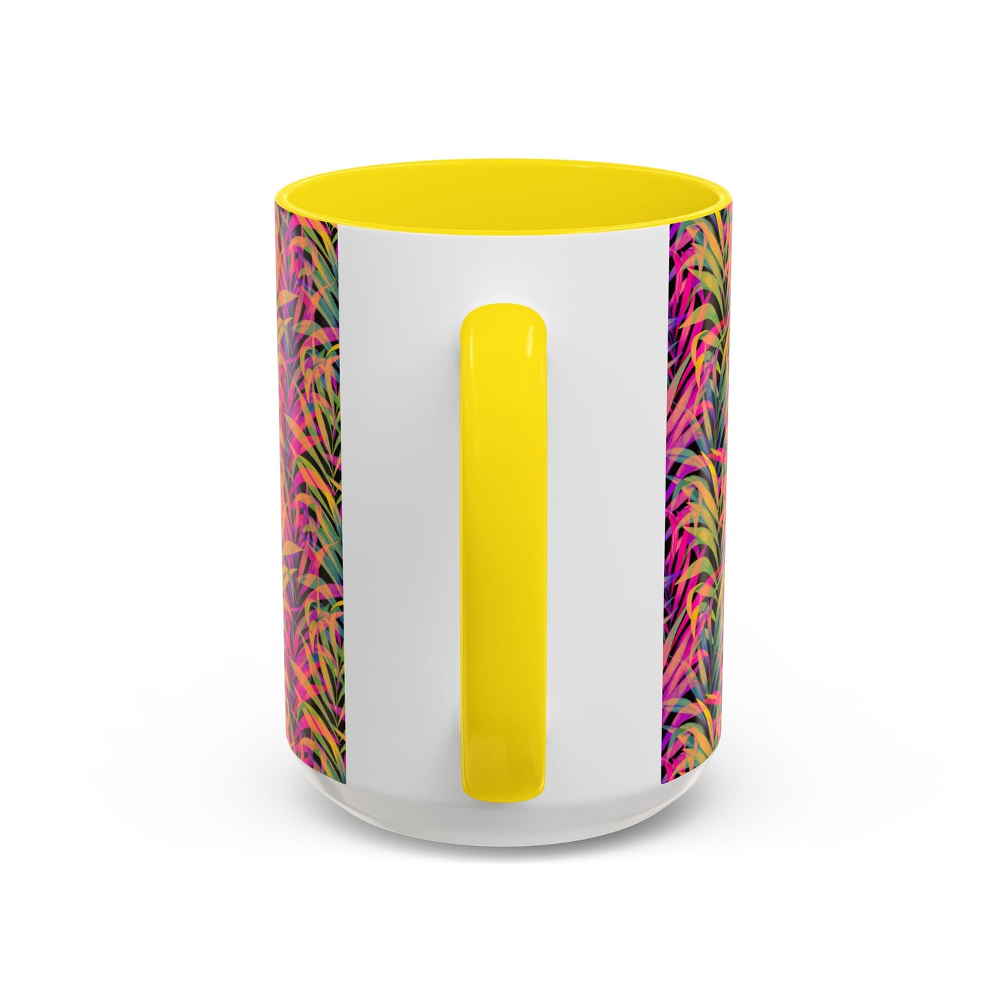 Accent Coffee Mug (11, 15oz), Rainbow Fronds / Various Colors