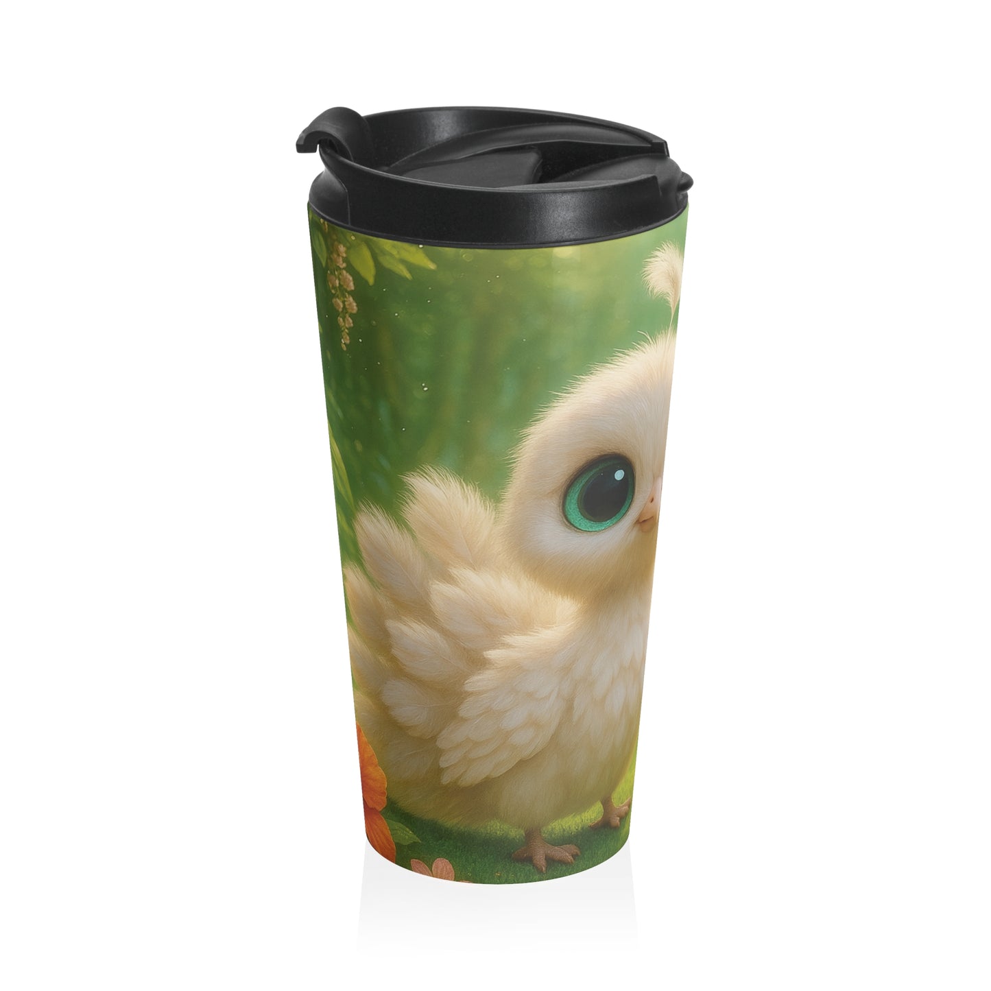 15 oz. Stainless Steel Travel Mug / Peacock & Capybara Babies