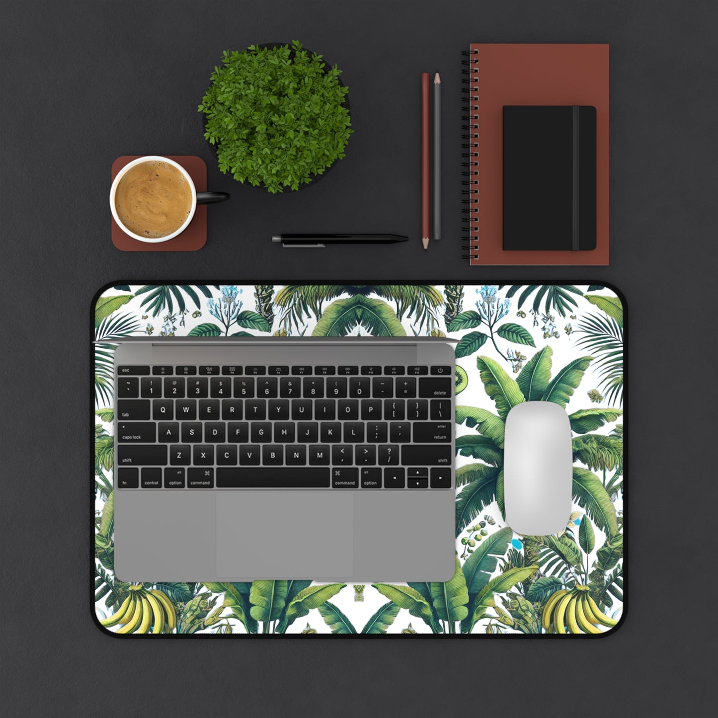 Tropical Mouse Pad/Desk Mat, 3 Sizes - Perfect for Home Office / More Tropical Fruit, White