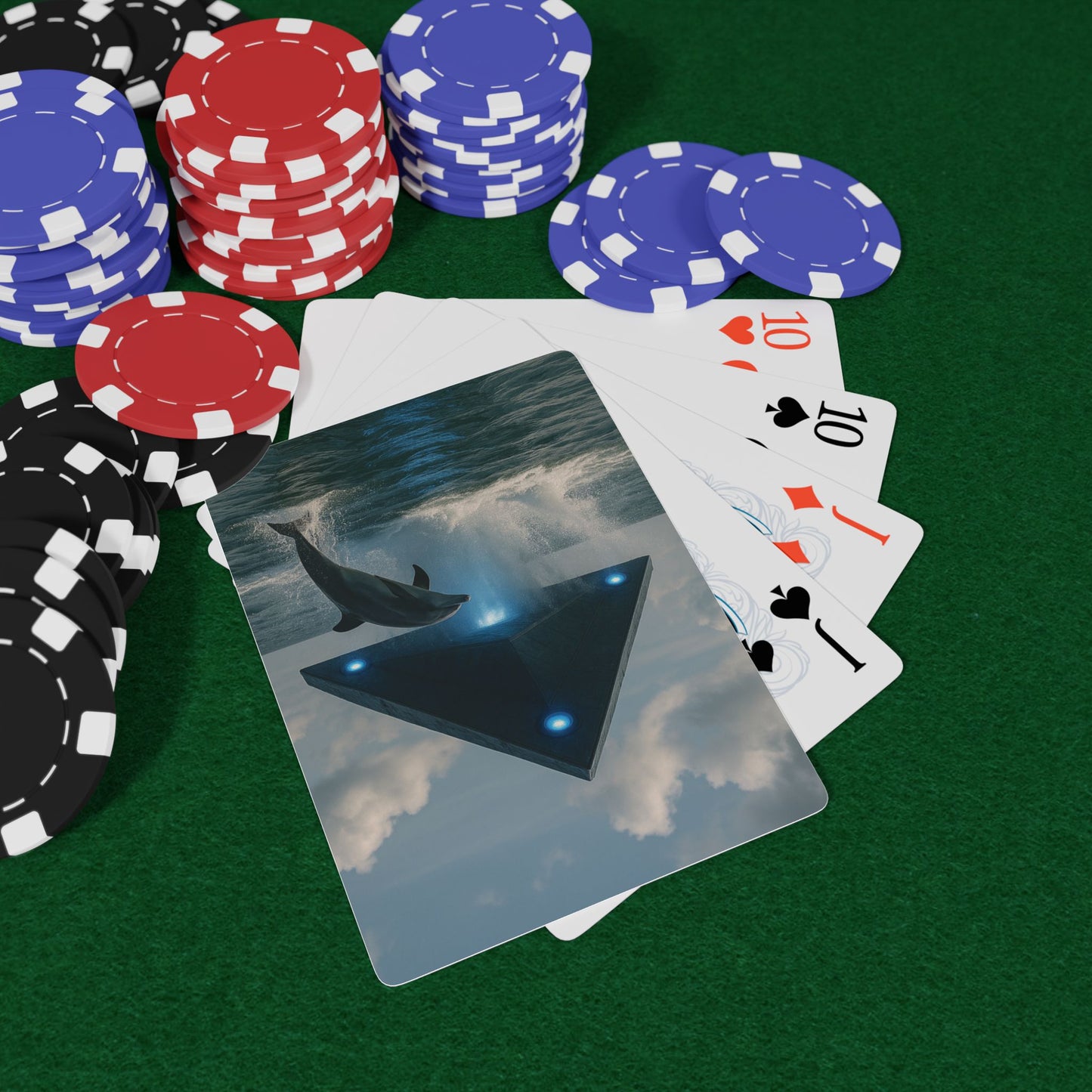 Poker Playing Cards - UFO and Dolphin