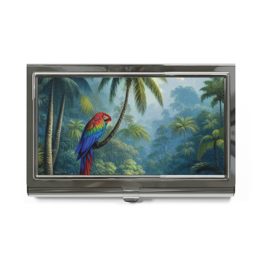 Business Card Holder/Case - Rainforest Sleeping Beauty Parrot