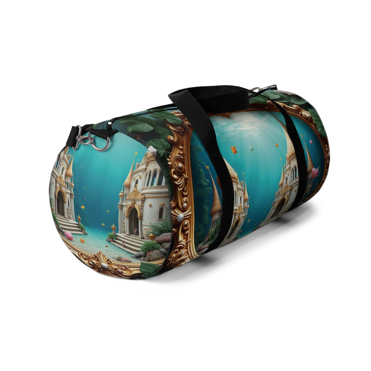 Tropical Rainforest Duffel Bag - Perfect for Travel and Gym / Framed Mermaid Palace, Libyan Sea