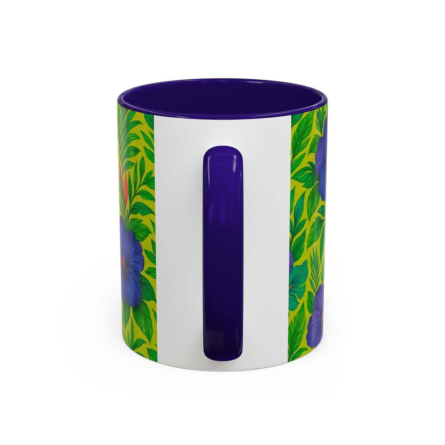 Vibrant Floral Coffee Mug - 11oz & 15oz / Midnight Flower Lime