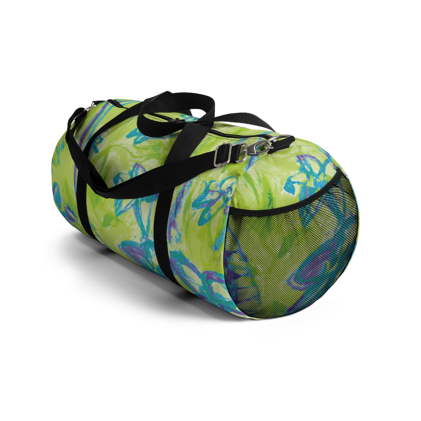 Tropical Rainforest Duffel Bag - Perfect for Travel and Gym / Tropical Doodles, Lime