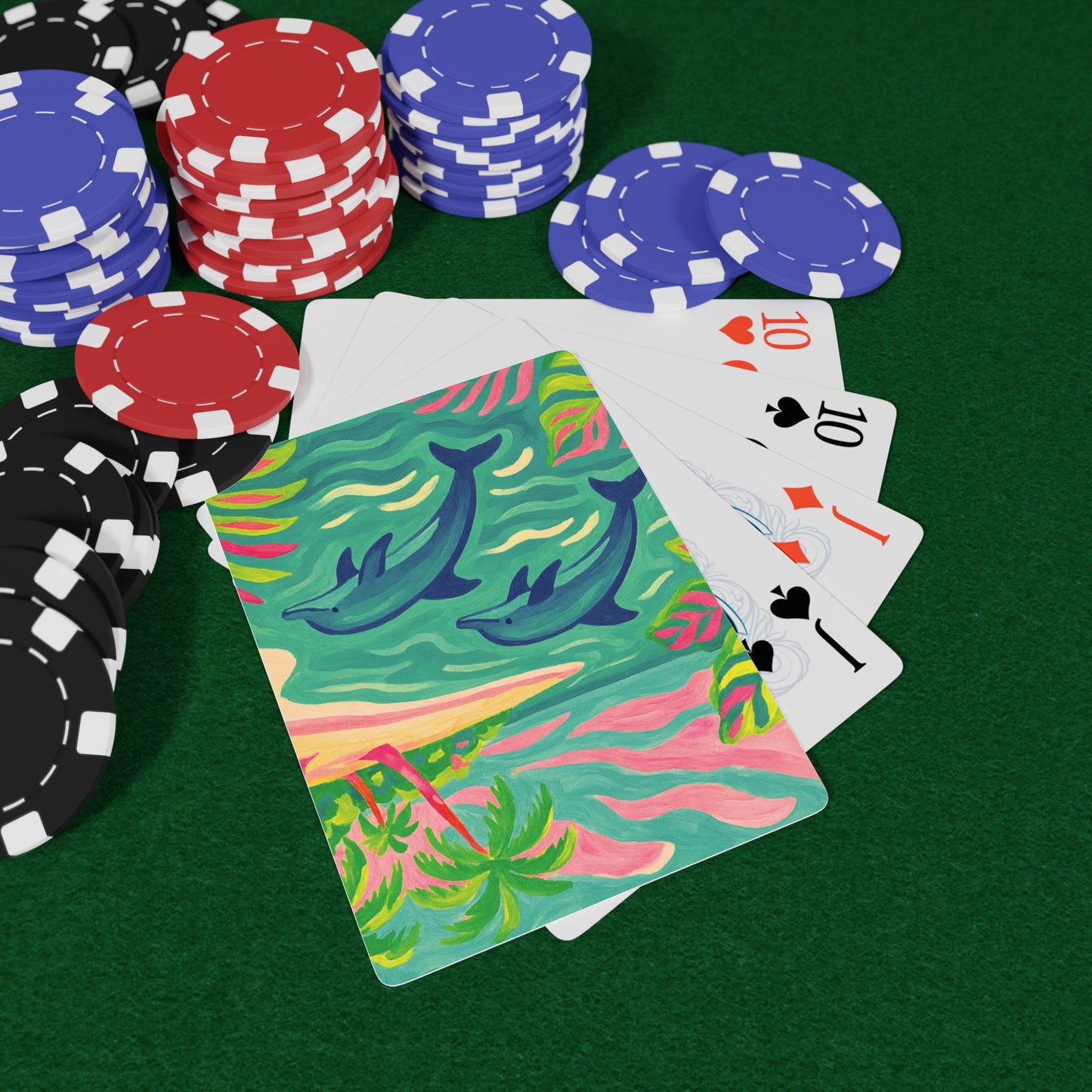 Poker Playing Cards - Jumping Dolphins
