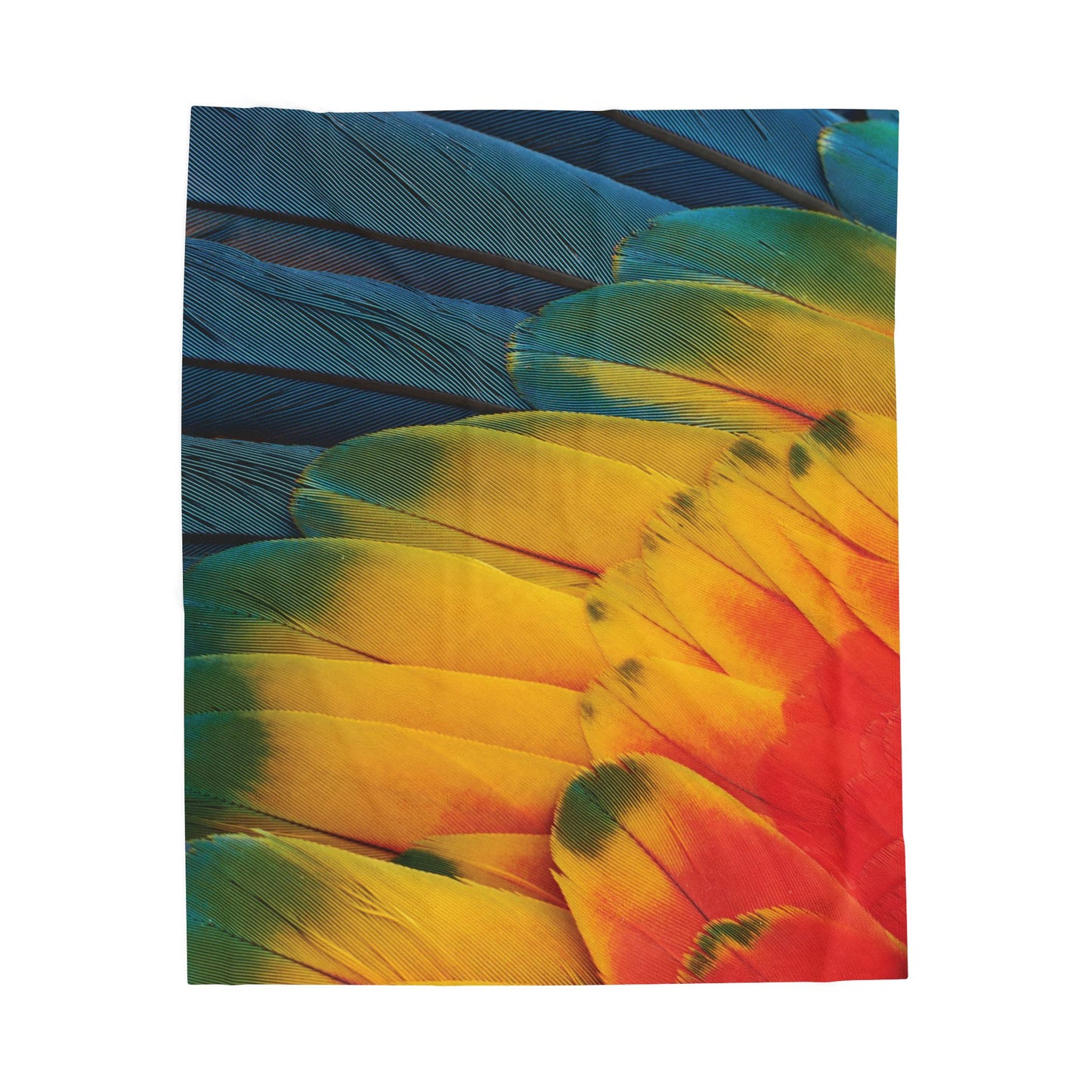 Macaw Parrot Feathers Velveteen Plush Blanket - Cozy Home Decor for Coastal Lovers