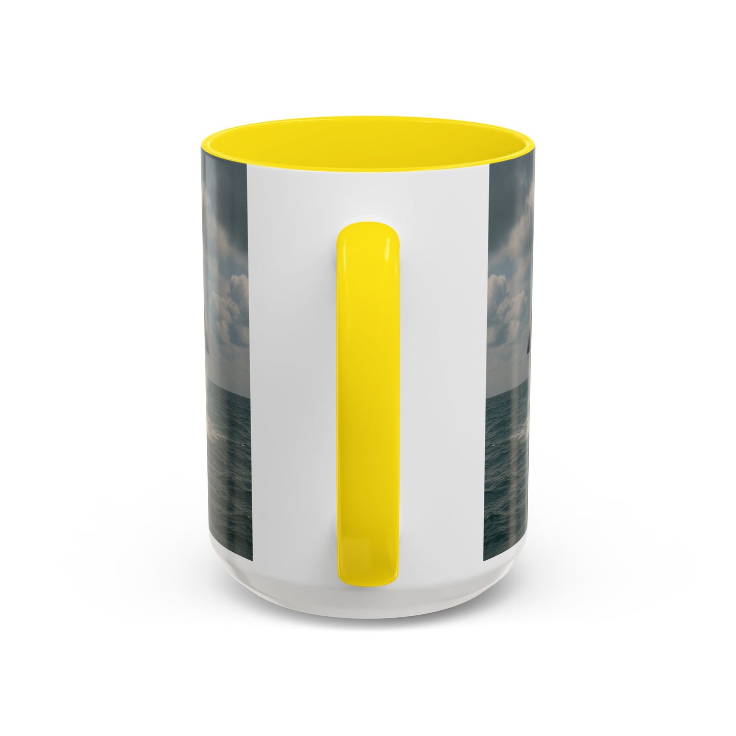 Accent Coffee Mug (11, 15oz), 8 Colors - UFO and Dolphin