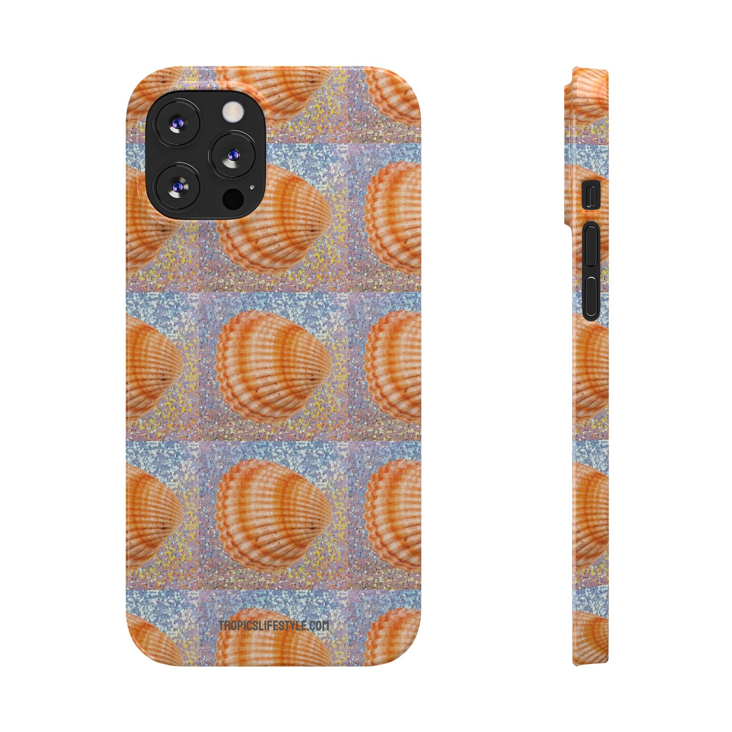 Slim Phone Cases - Disco Orange Scallop