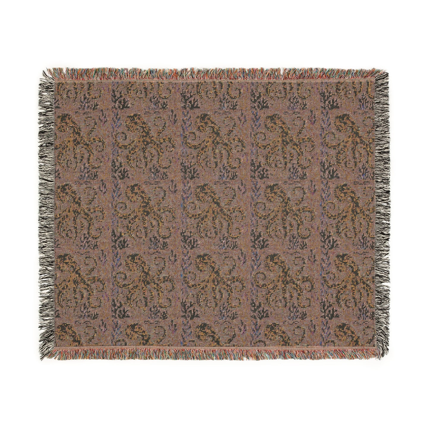 Woven Blanket, 3 Sizes - Tropical Home Decor / Kraken Joe, Blue