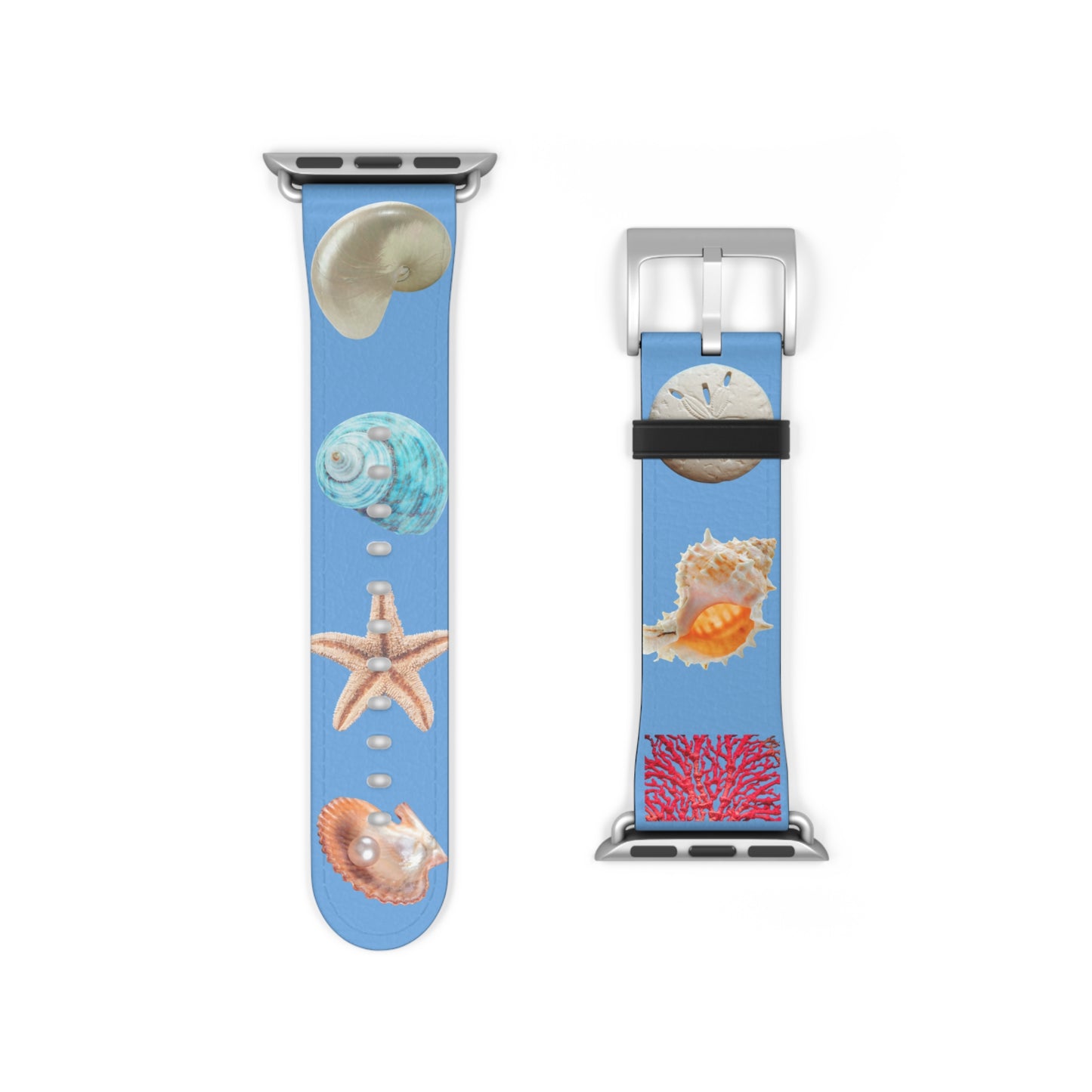 Apple Watch Band - Real Seashell Collection, lt blue