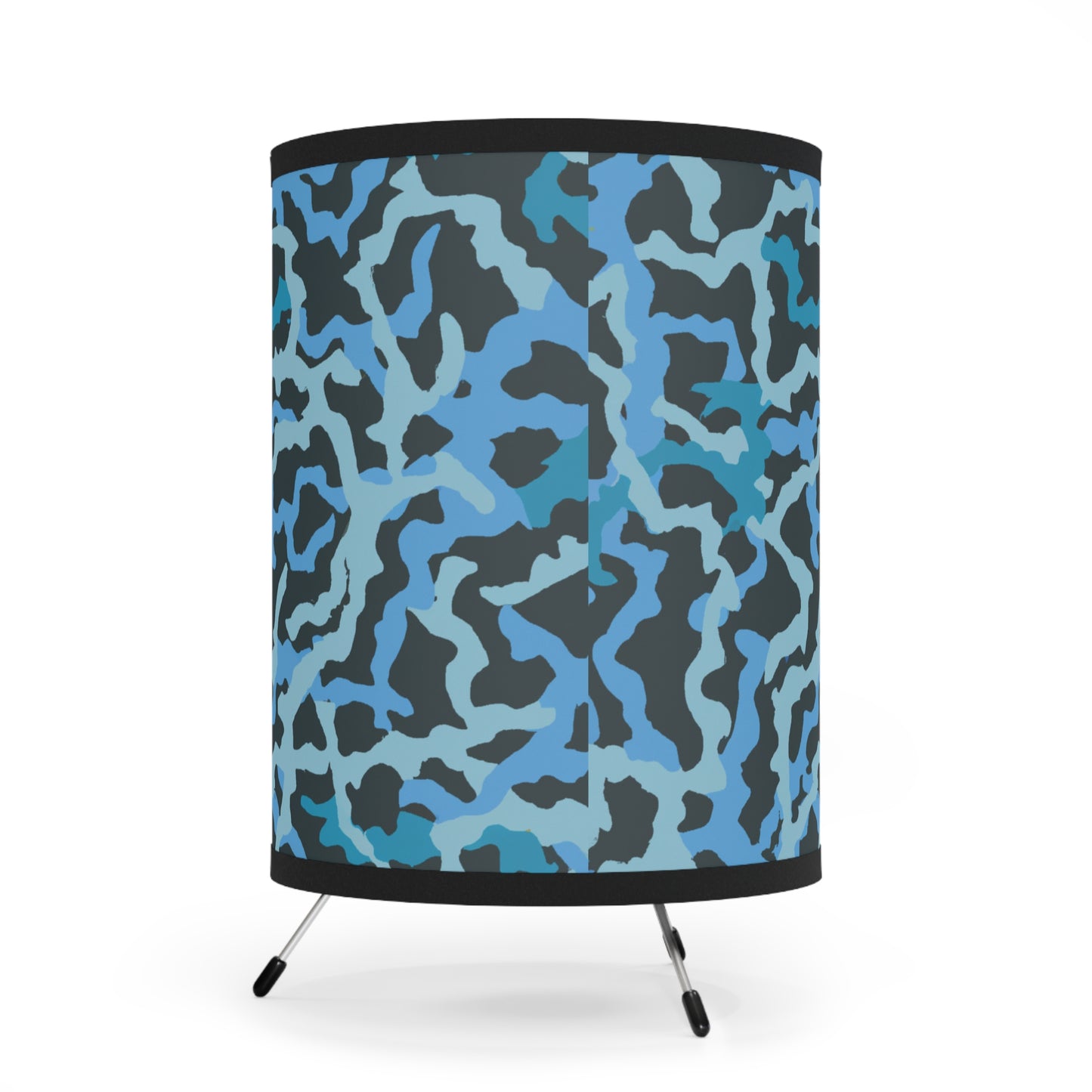 Coral Threads/Turquoise Tripod Lamp with Artistic High-Res Shade - Perfect for Home Décor