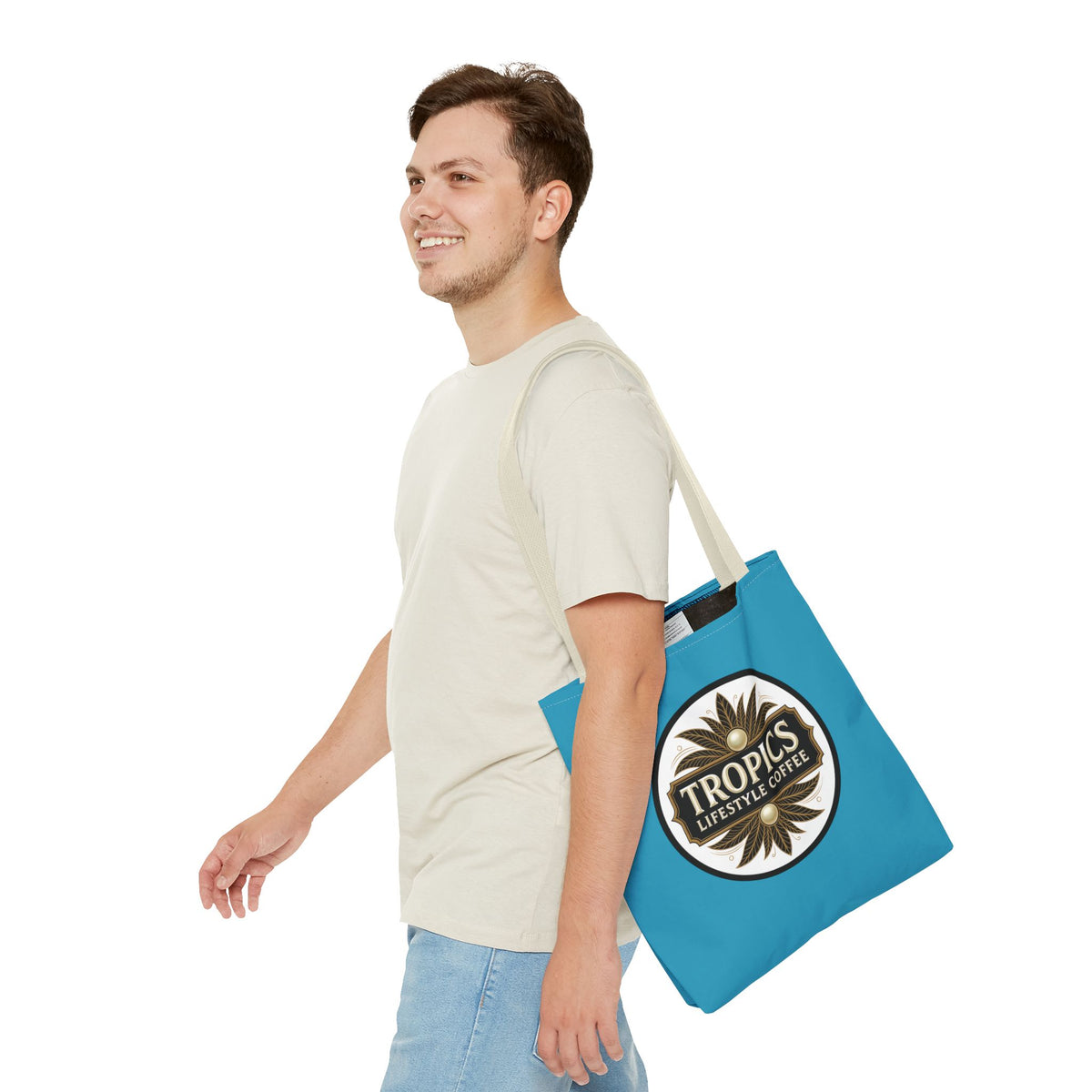 Tropics Lifestyle Coffee Tote Bag - 3 Sizes / Dark Green