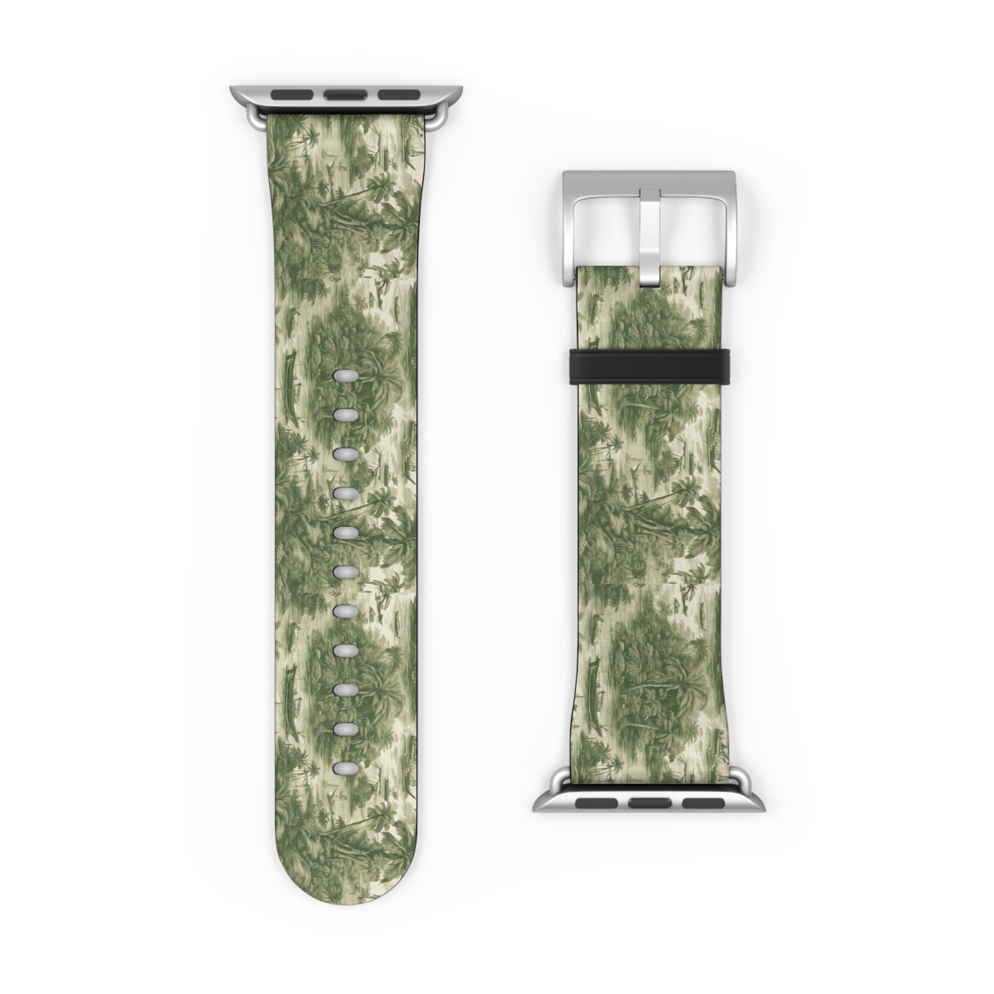 Apple Watch Band - Tropical Toile, green